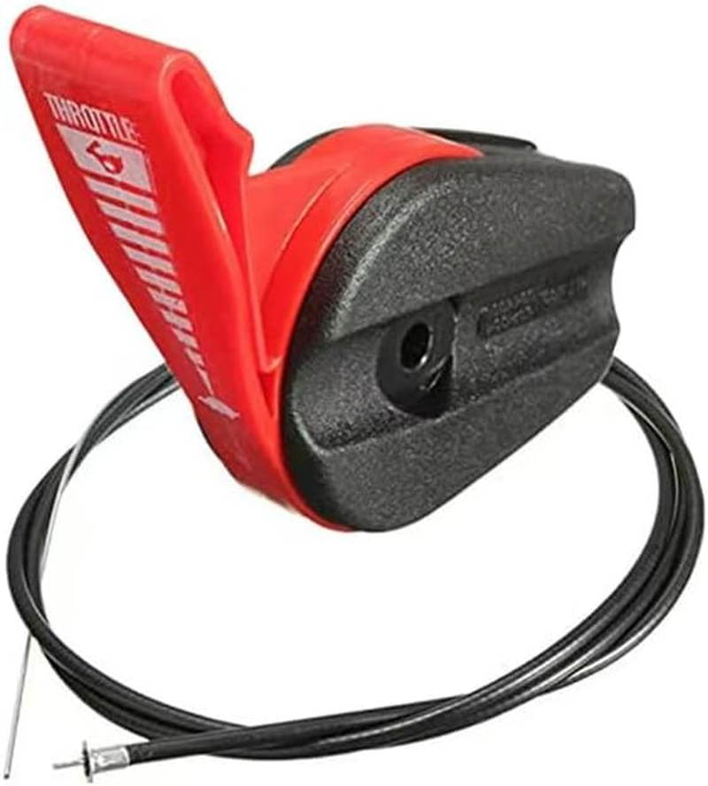 Lawn Mower Throttle Control Lever Handle Switches with 165CM Cable, Mechanical Switch, Hinge Lever, Manual, Red image number 3