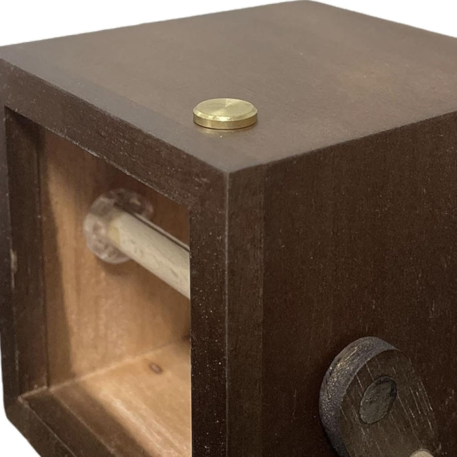 Photo Album Flipbook Hand Crank Photo Animation Machine Image for Wedding, Brown - Walnut image number 2