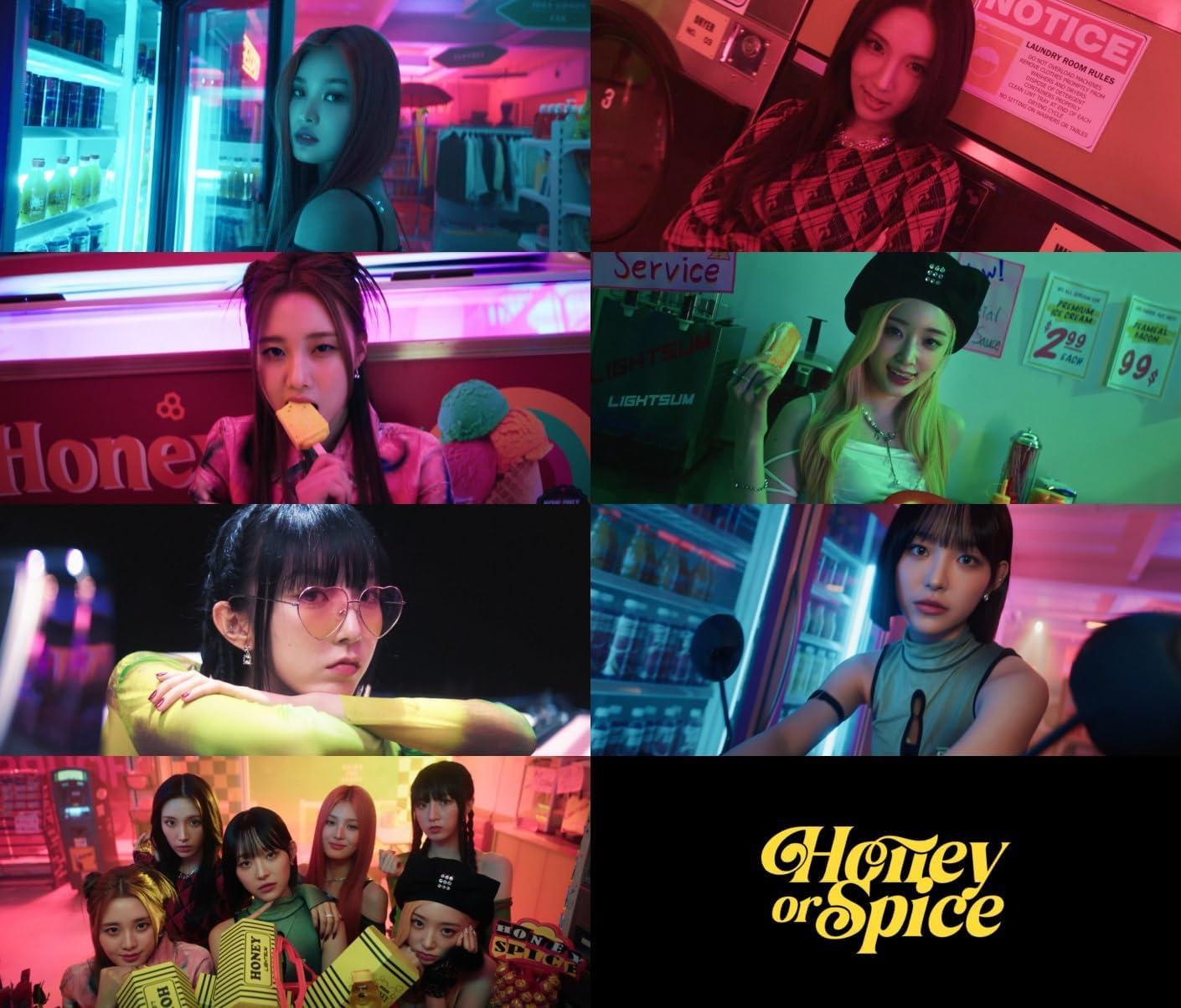 LIGHTSUM Honey or Spice 2Nd Mini Album Honey Version Cd+1P Mini Poster on Pack+64P Booklet+28P Mini Photobook+1P Lyric Paper+2P Photocard+1Ea Photo Frame+2Ea Sticker+Tracking Sealed