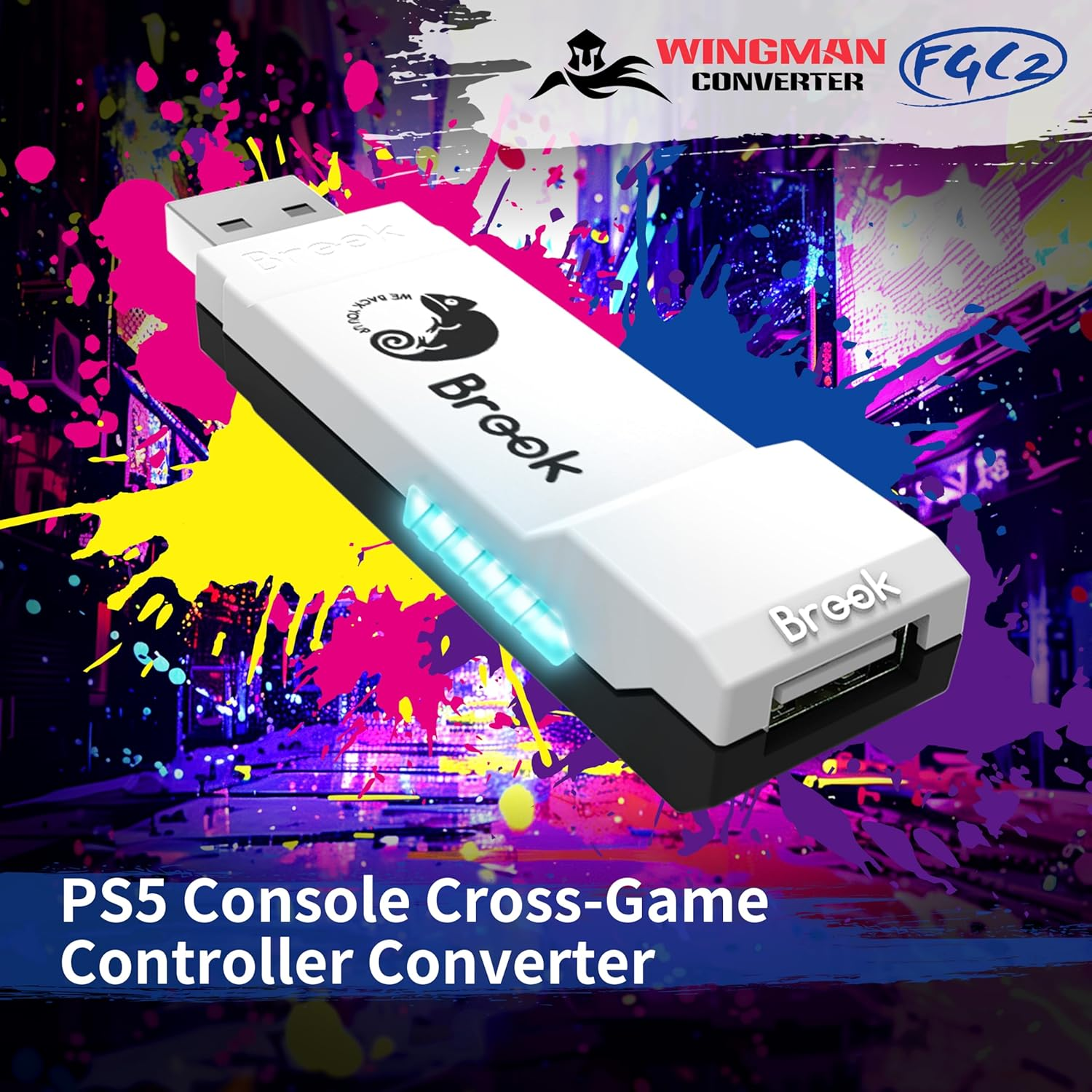 Brook Wingman FGC2 Converter&ndash; Arcade Joystick Adapter for PS5 & PC, Supports All PS5 Games image number 4