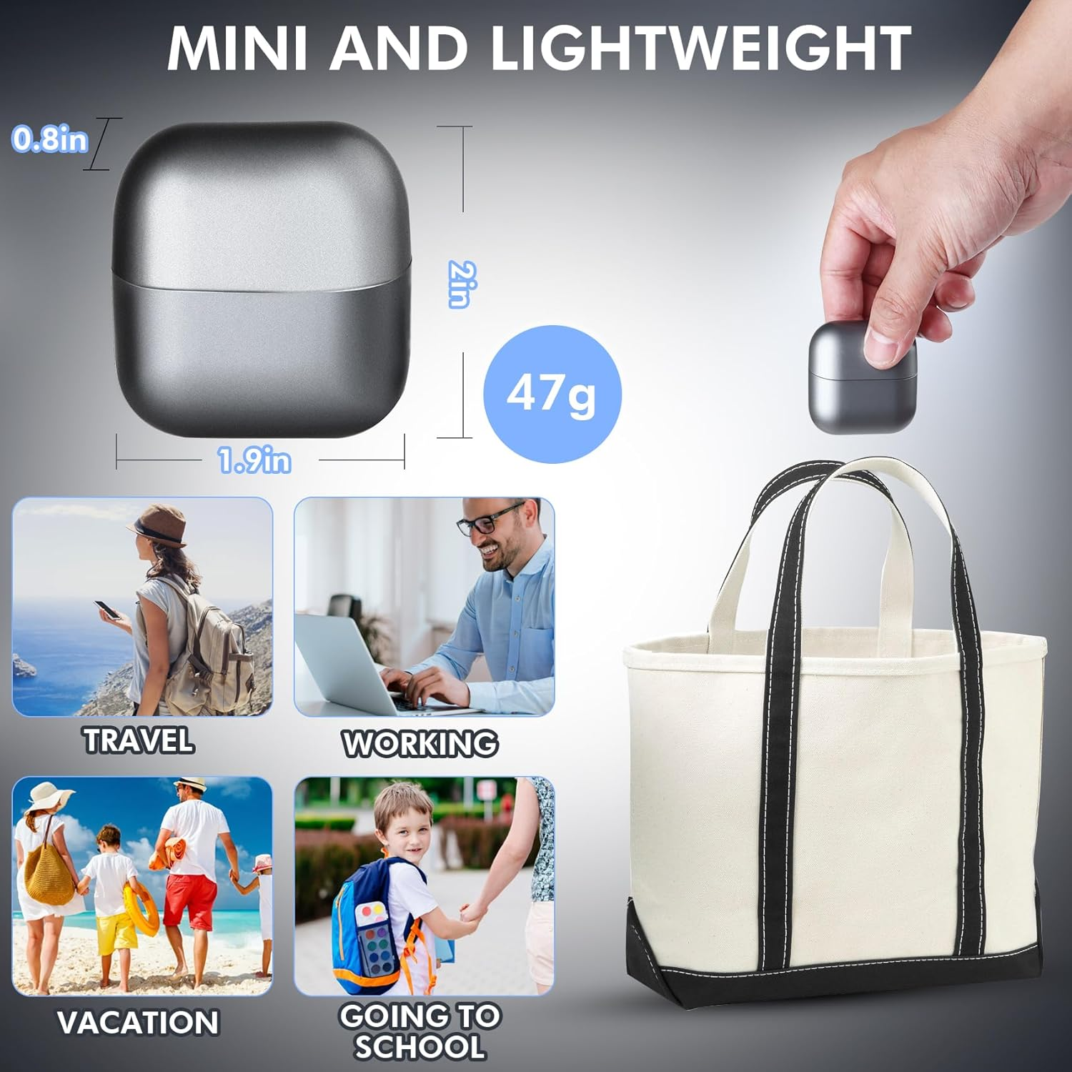 Electric Nail Clipper with Light, Automatic Nail Clipper Rechargeable with 2 Speeds and Nail Chip Storage for Babies, Children, Adults, Caregivers and Seniors - White image number 6