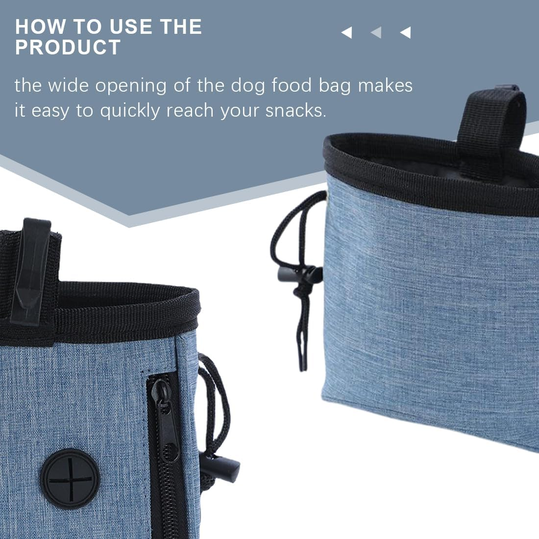 Dog Treat Pouch, Dog Training Treat Pouch, Dog Treat Pouch, Hands-Free Treat Bags, Dog Training Treat Bag with Poop Bag Dispenser and Adjustable Waistband