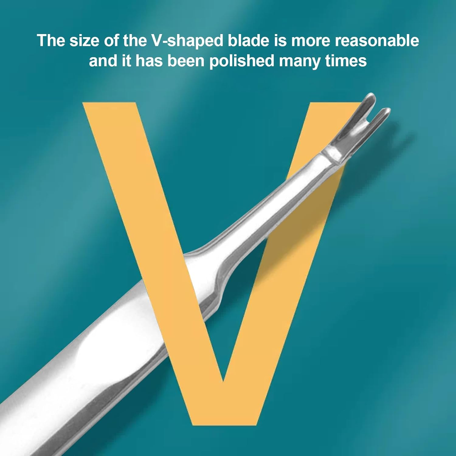 Professional Stainless Steel Cuticle Pusher Trimmer Remover Dead Skin Hangnails Nails Cleaner Scissors Remover Nipper Clipper/Nail Art Manicure Tool for Adult, Silver image number 1