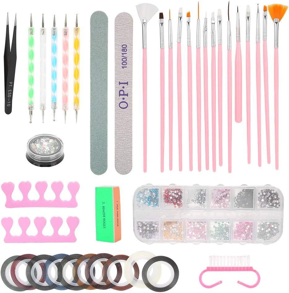 Durable Nail Art Tools, Nail Gel Polish, Nail Art Decorate Nails Manicure File Manicure Diy Kit image number 4