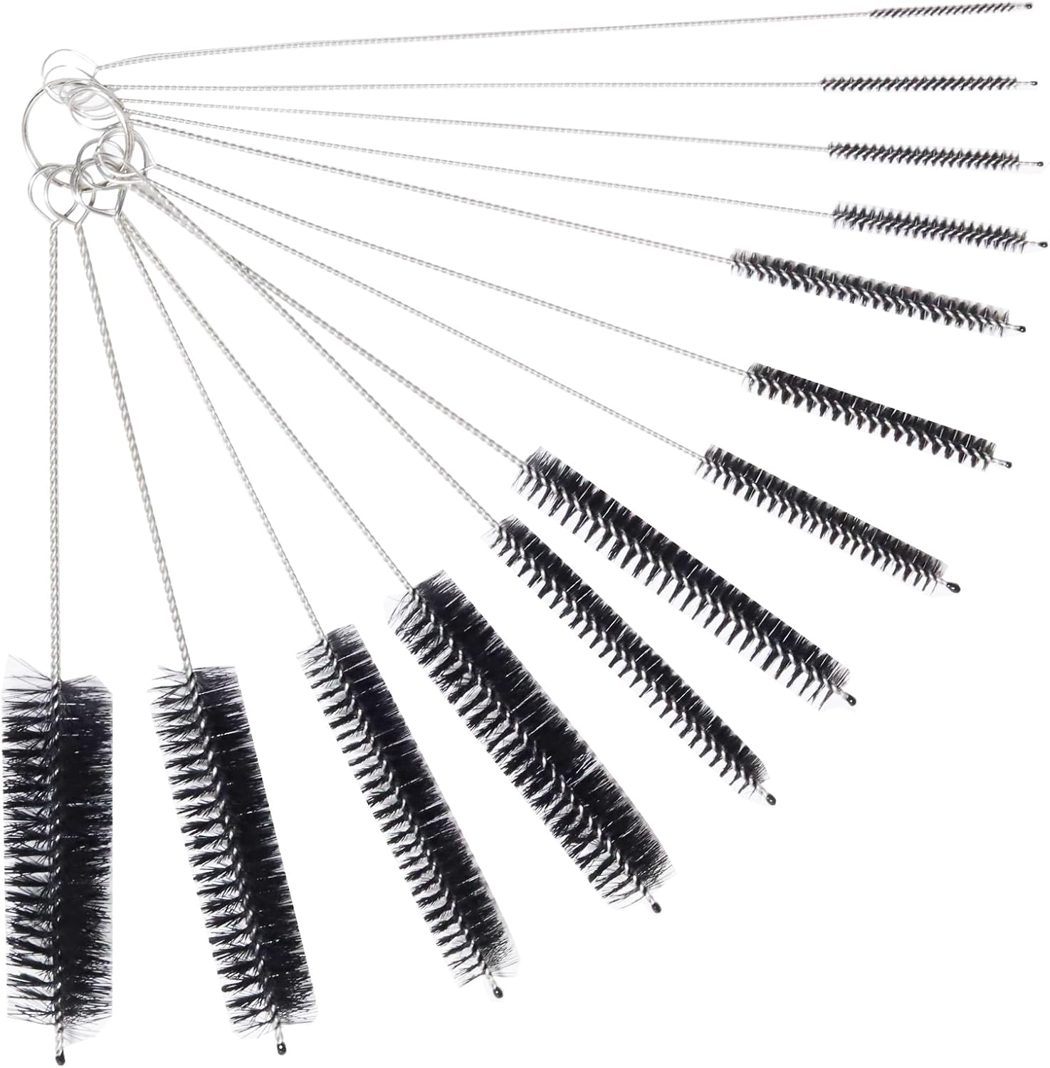 13Pcs Bottle Cleaner Brush and Straw Cleaner Brush,Cleaning Bottle Brush Stainless Steel Brush for Bottles, Straws, Pipes, Wine Decanter, Auto Parts,Sinks and Cup Cover image number 4