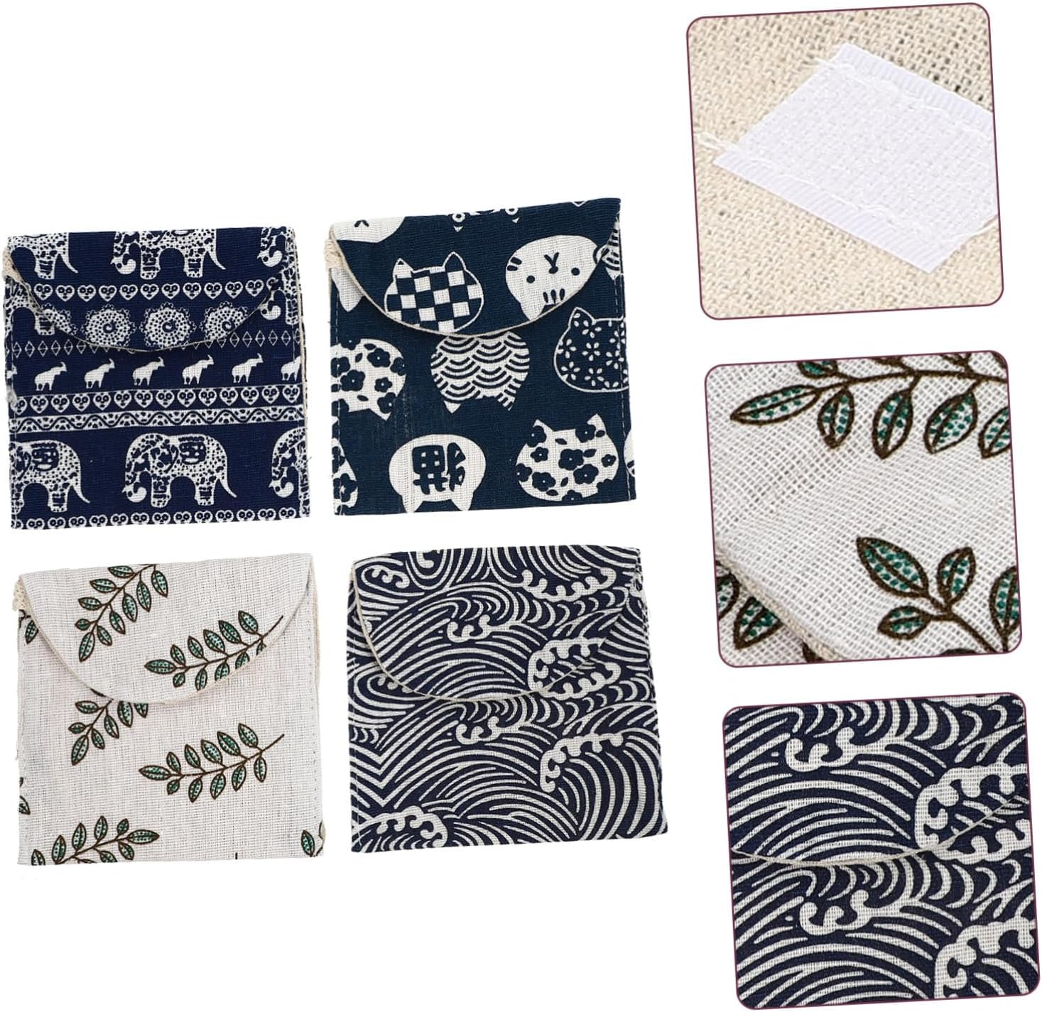 FOMIYES 12Pcs Sanitary Napkin Bags Travel Menstrual Pad Pouches Change Bags for Toilet Use Lovely for Sanitary Napkin Storage image number 6