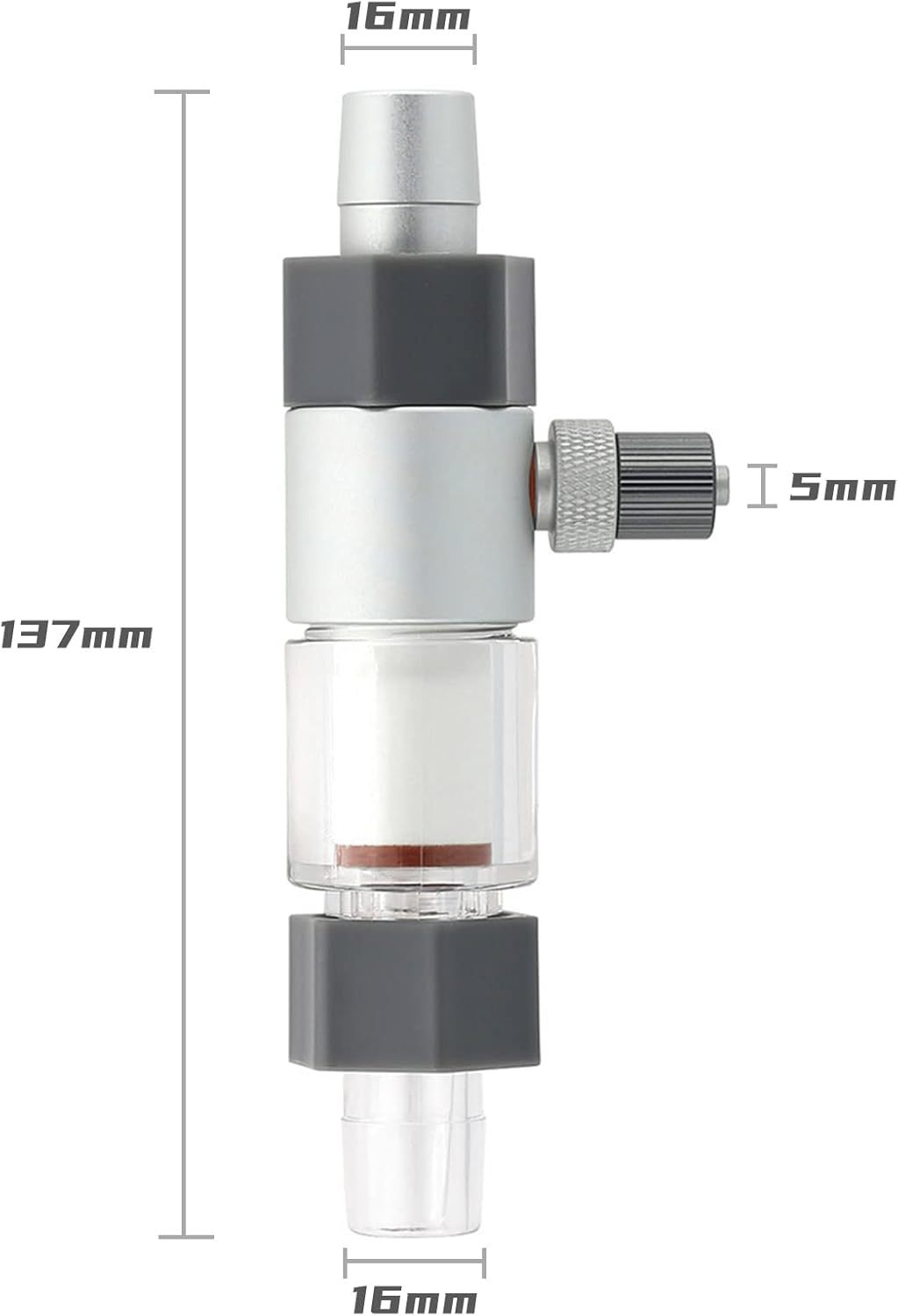 Terizger CO2 Diffuser,Carbon Dioxide Atomiser Bubble Counter Aquarium Inline CO2 Atomizer for Planted Aquarium,Aquarium Diffuser(16/22 Mm) image number 2