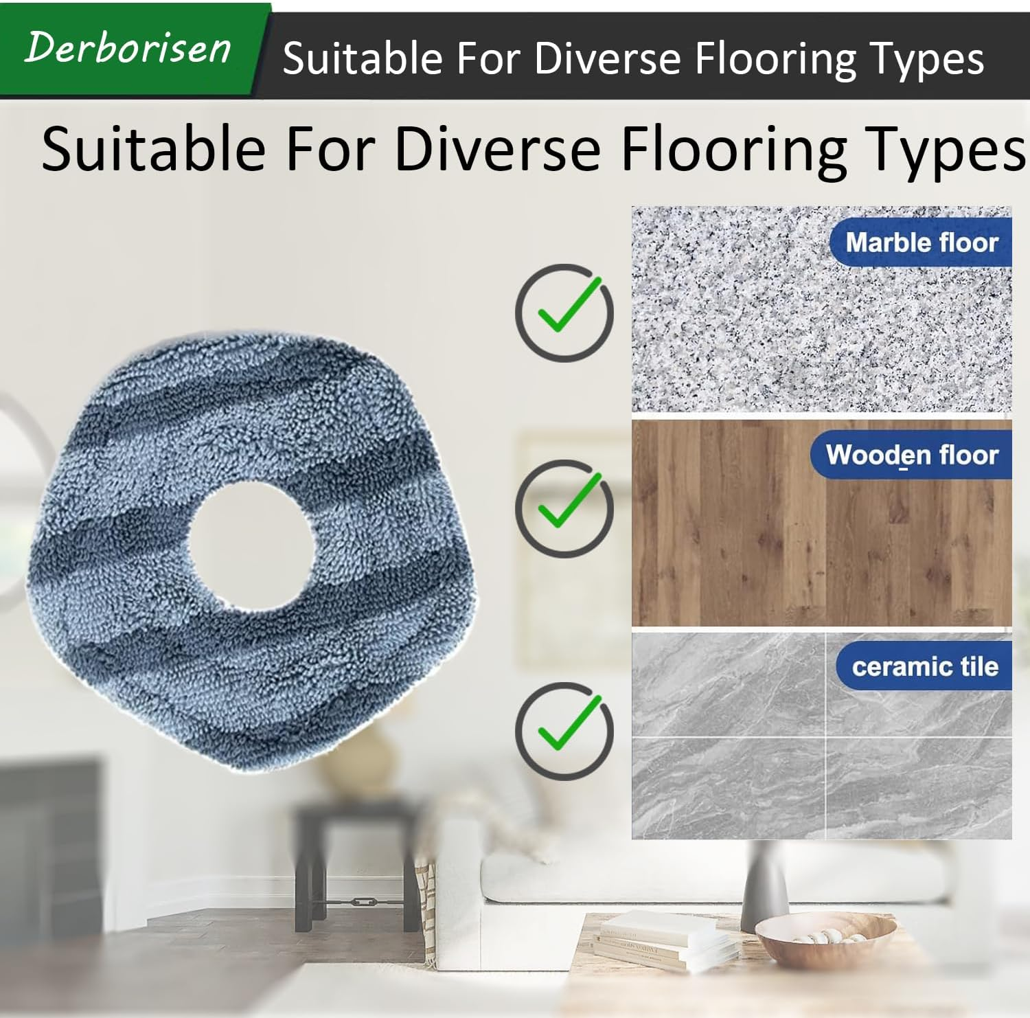 Mop Pad & Dust Bag Replacement Kit for EUFY X10 Pro, for Omni Robot Vacuum Cleaner, Including 8* Mop Pads, 8* Dust Bag image number 4