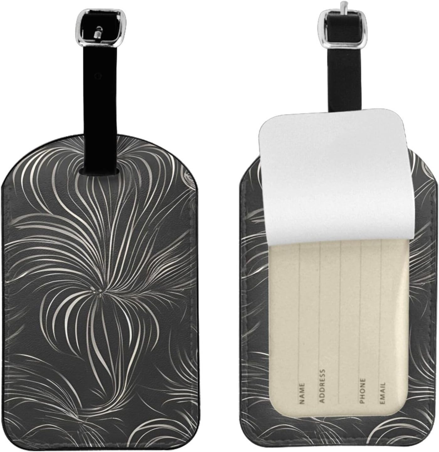 Modern Print Elegant Tag Stylish Tag Luggage Tag 4.3 X 2.76 Inch for Suitcases Travel Bags image number 1