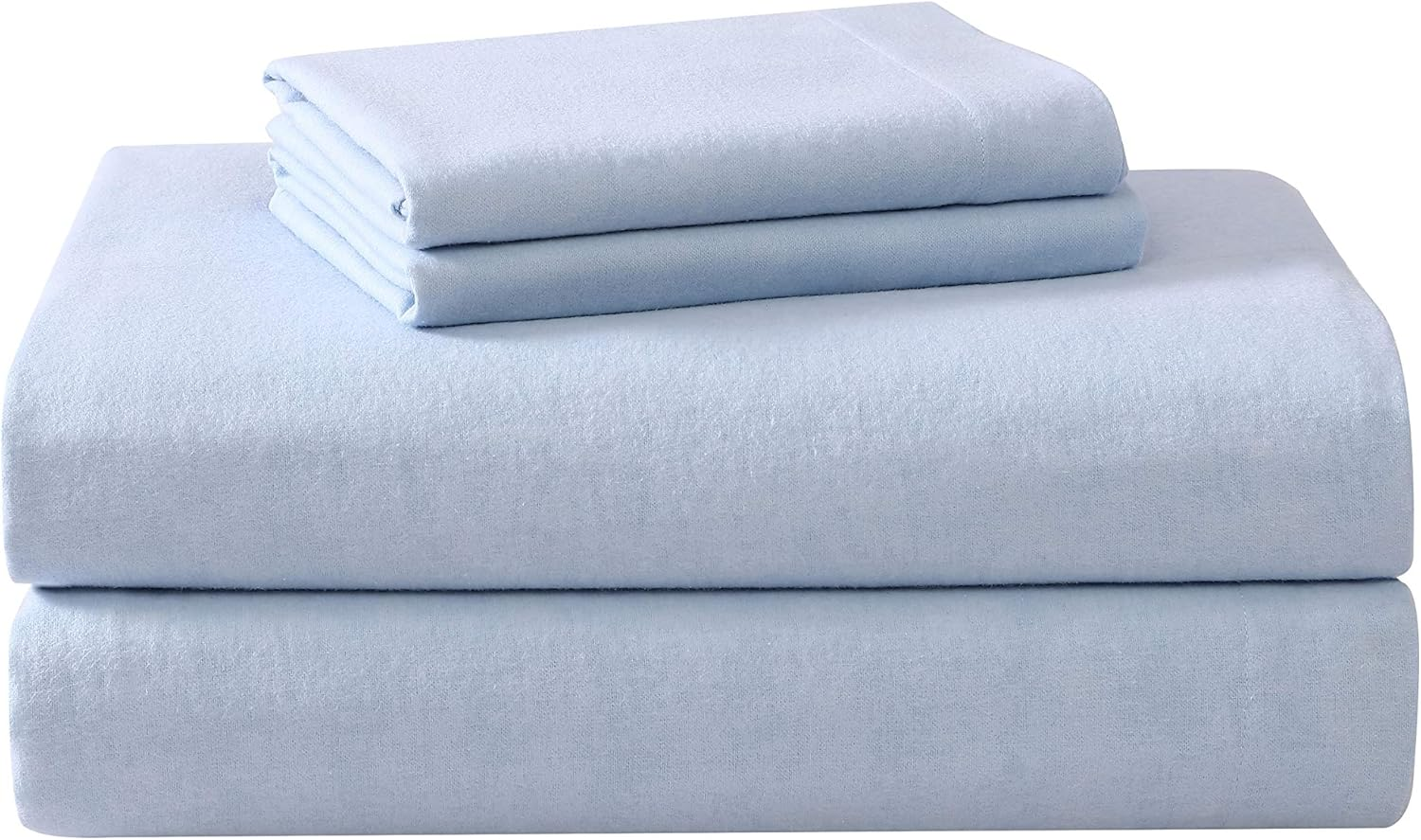 Laura Ashley Home - Twin Sheets, Cotton Flannel Bedding Set, Brushed for Extra Softness & Comfort (Blue, Twin)