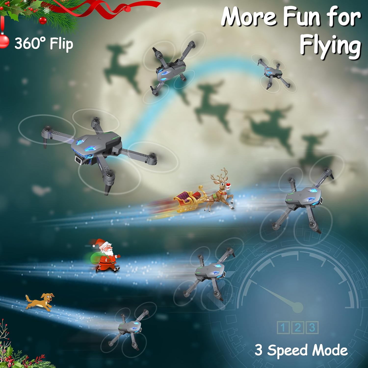 Drone with 4K Camera for Kids/Adults/Beginners | Wipkviey T28 Foldable RC Quadcopter Toys, Birthday Present for Boys Girls with 26-30 Mins Flight (W/2 Modular Batteries and Carrying Case) image number 4