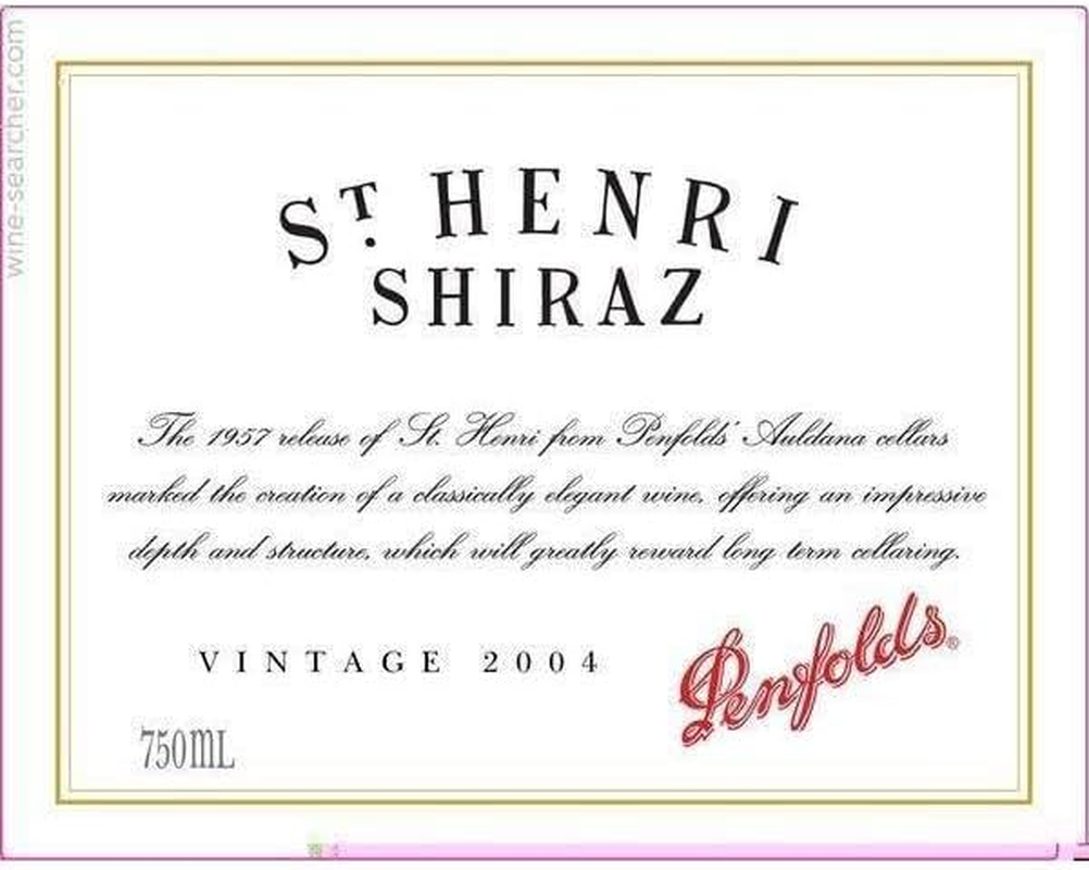 Penfolds ST. HENRI SHIRAZ 2004
