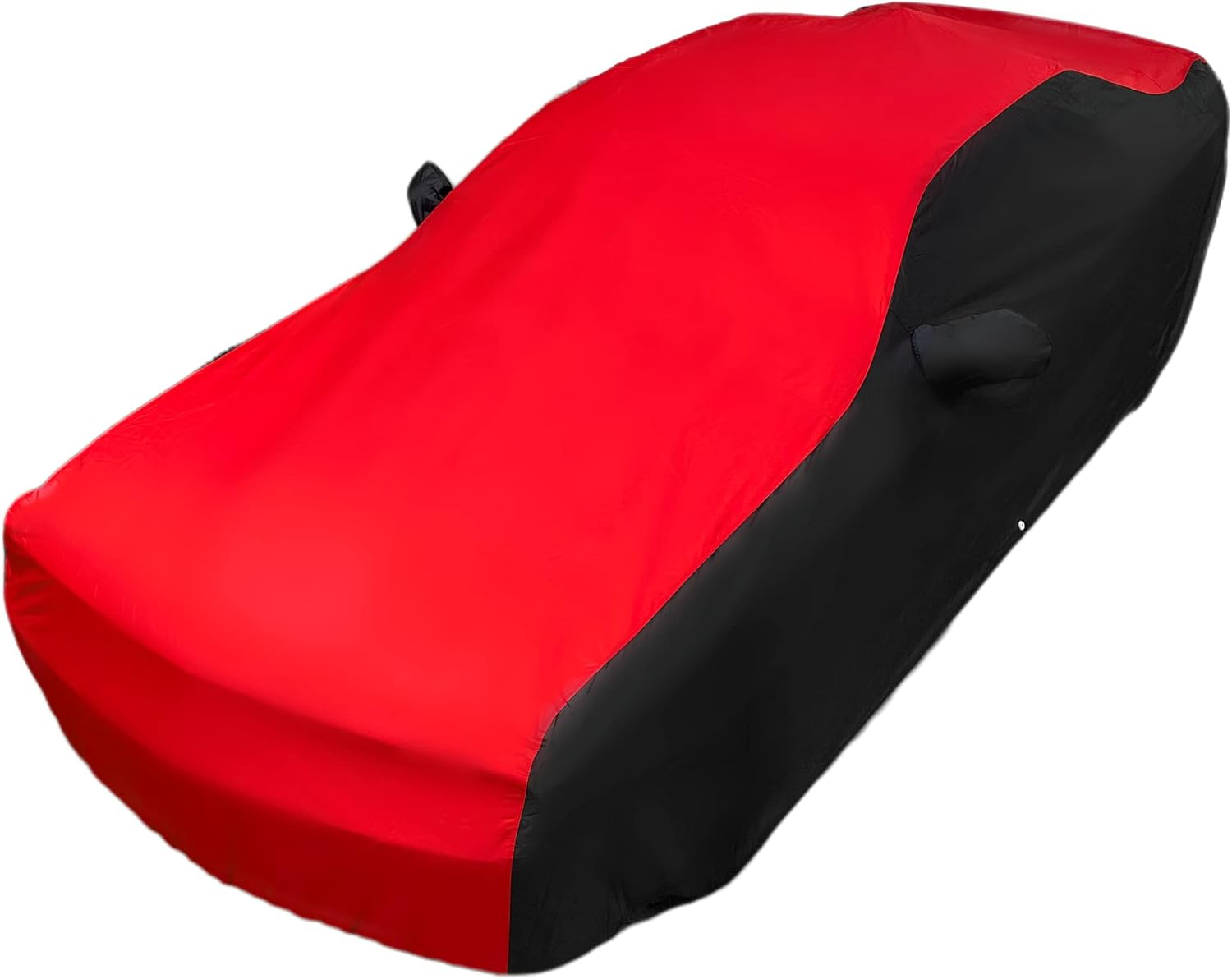 2008-2023 Dodge Challenger Indoor/Outdoor Car Cover - Ultraguard plus 300 Denier UV Protection Water Resistant - Custom Fit for All SXT, GT, R/T, Scat Pack, Hellcat Redeye & Widebody (Red/Black) image number 3