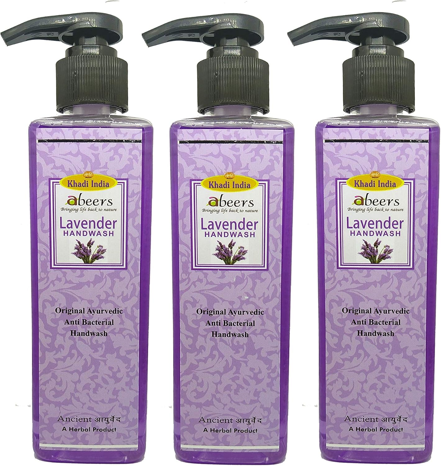 Khadi Abeers Lavender Hand Wash - Pack of 3 (1000Ml), 250 Ml (Pack of 3)