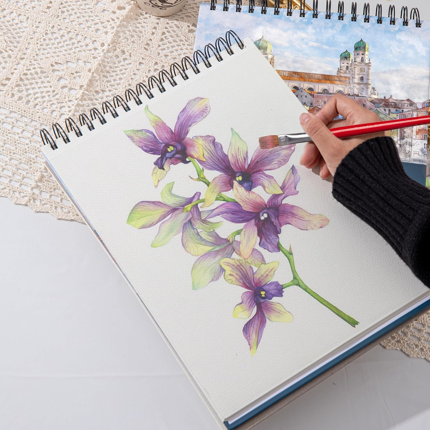 Sketch Book 9 X 12 In- Sketch Book with Hard Cover for Kids Spiral Bound Sketch Pad image number 2