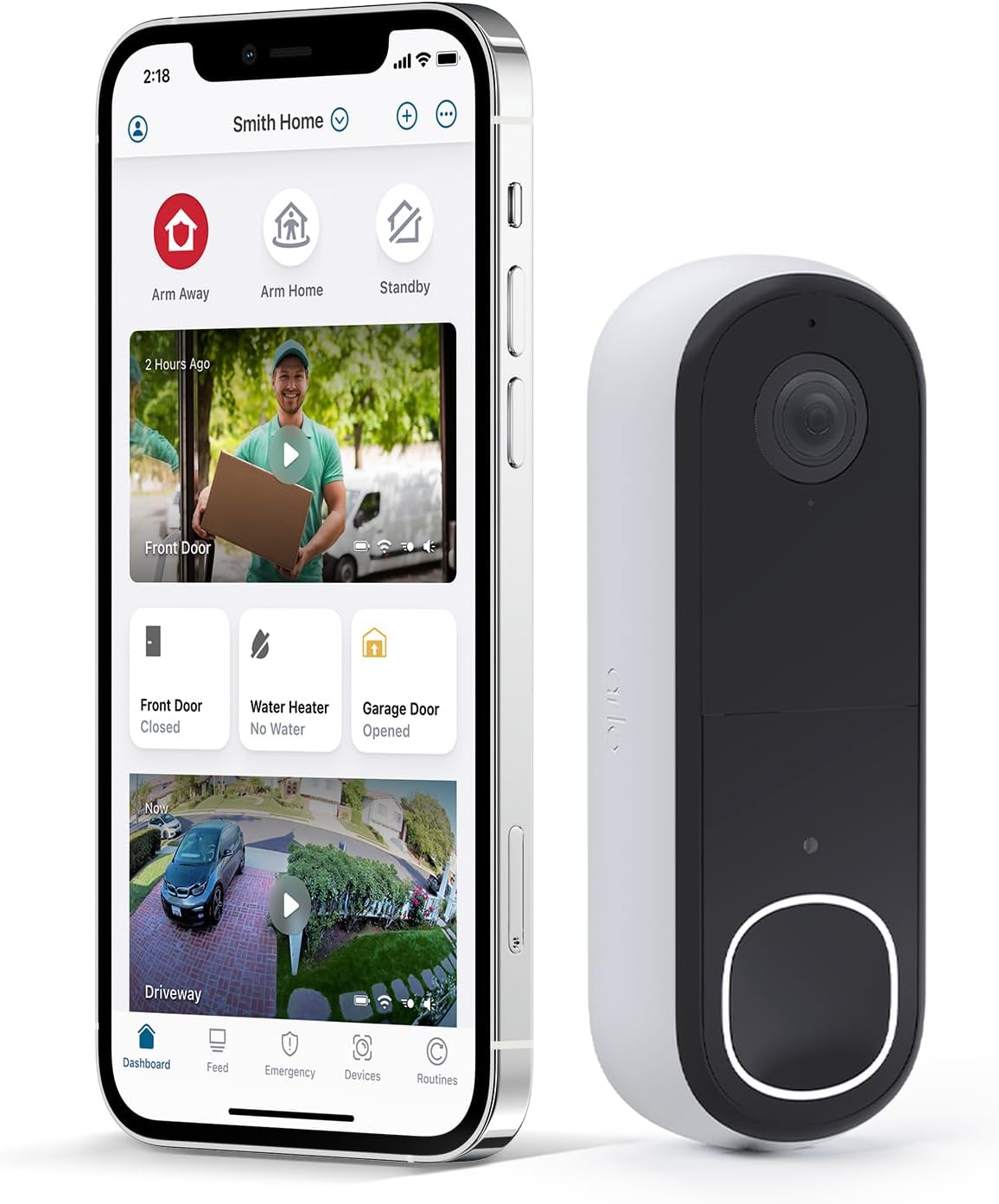 Arlo Video Doorbell 2K (2Nd Generation) &ndash; Battery Operated or Wired Doorbell, Smart Wi-Fi, Two-Way Audio, Night Vision, Security Camera, Surveillance, White &ndash; AVD4001​ image number 5