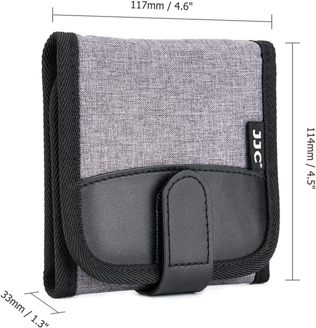 JJC 3 Pocket Foldout Filter Pouch Filter Protect Case Bag Holder Wallet Storage for 25Mm 37Mm 39Mm 40.5Mm 49Mm 52Mm 58Mm 62Mm 72Mm 77Mm 82Mm UV CPL ND Filters image number 1