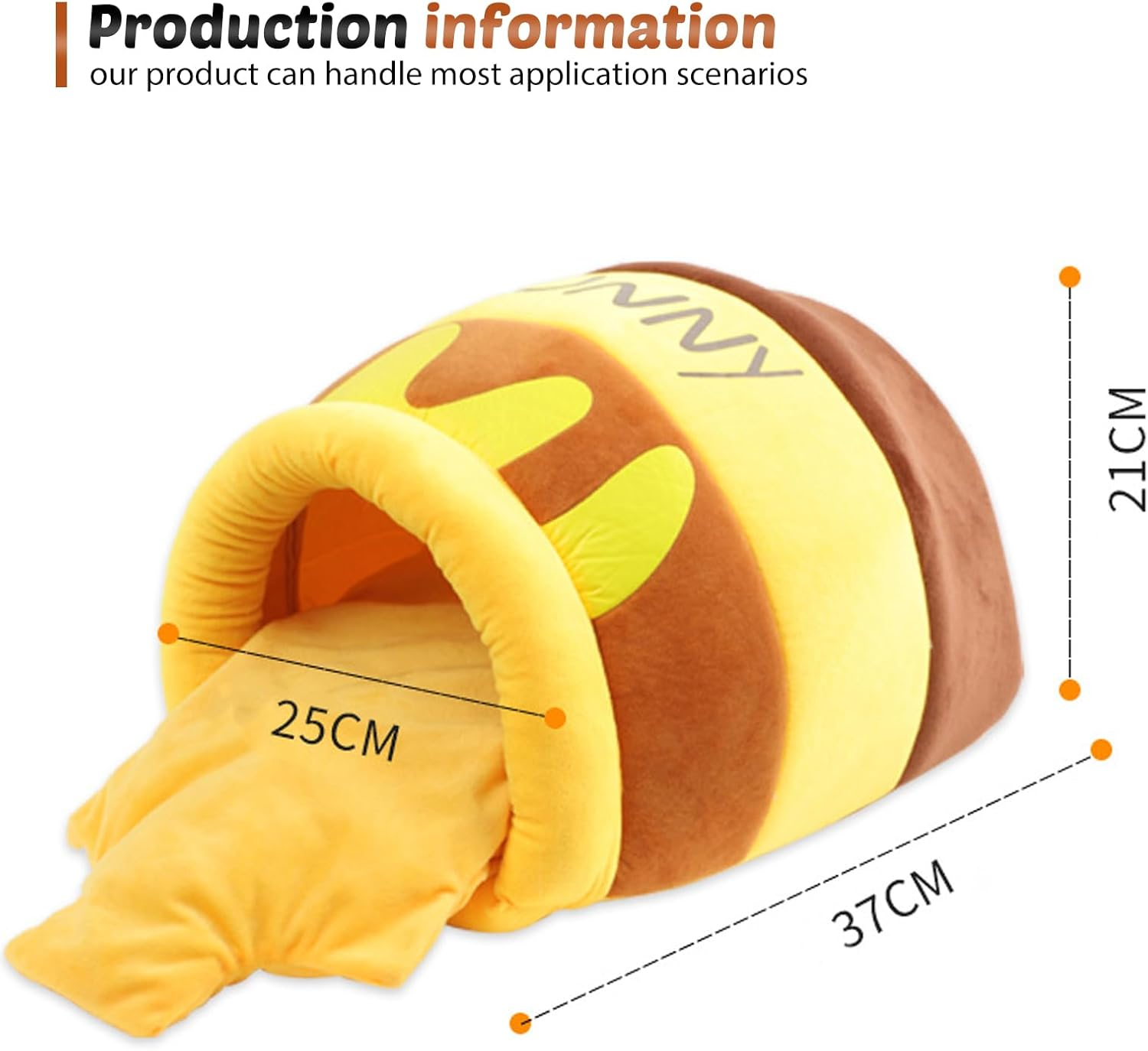 Cat Bed Fluffy Cat Cave Washable Cat Sleeping Bag Warm Pet Cat Bed Kitten Bed Cat Cuddly Bed Cat Bed Honey Pot with Removable Cushion for Small Medium Pets image number 5