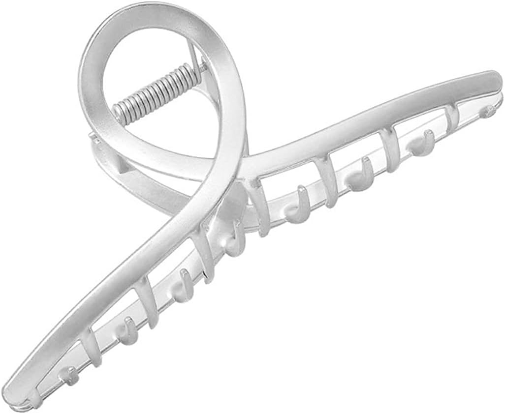 2 PCS NUZAMAS Metal Hair Clips 4.5 Inch Large Hair Clips Non-Slip Claw Clip Wedding Hair Clips Bride Hair Accessories for Women and Girls (Matte Gold and Matte Silver) image number 1