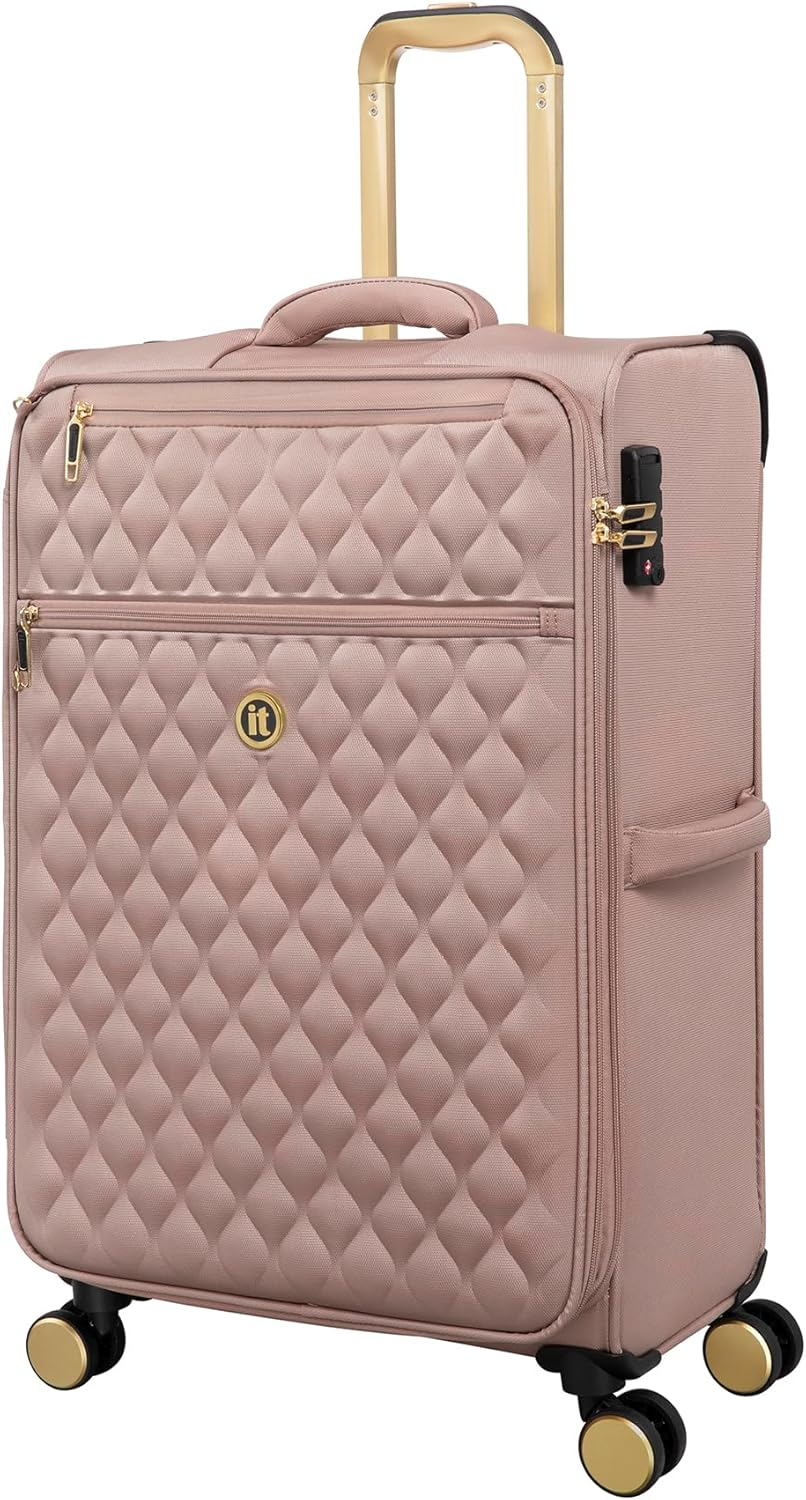 It Luggage Glimmering 28" Softside Checked 8 Wheel Expandable Spinner