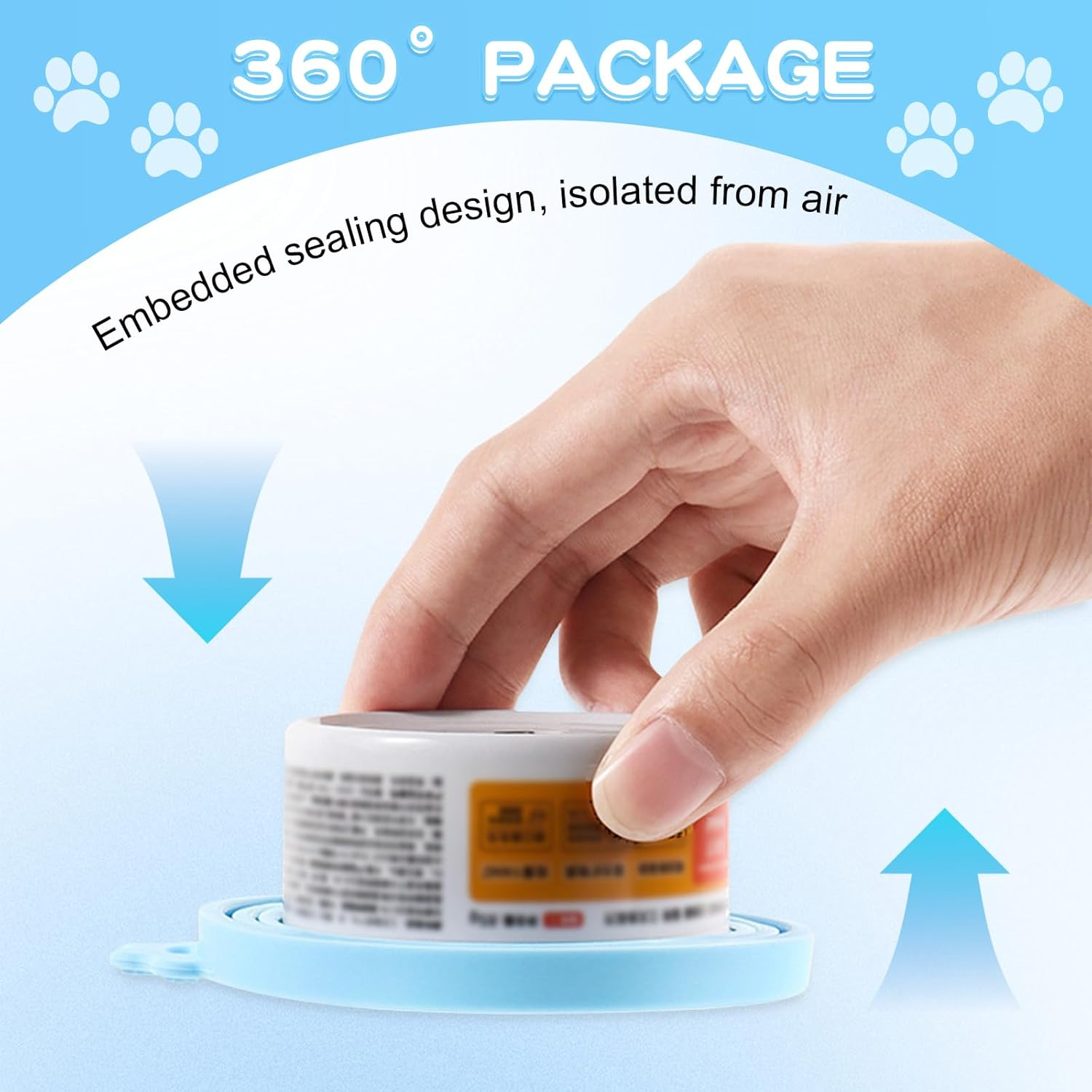 Naapesi 4 Pieces Can Lids for Tins with Spoons, Universal Size Tin Can Covers Lids, Silicone Lid Can Tops Cover for Cat Dog, Standard Size Can Tops and Spoons, Dog Food Tin Lids Covers for Cans image number 1