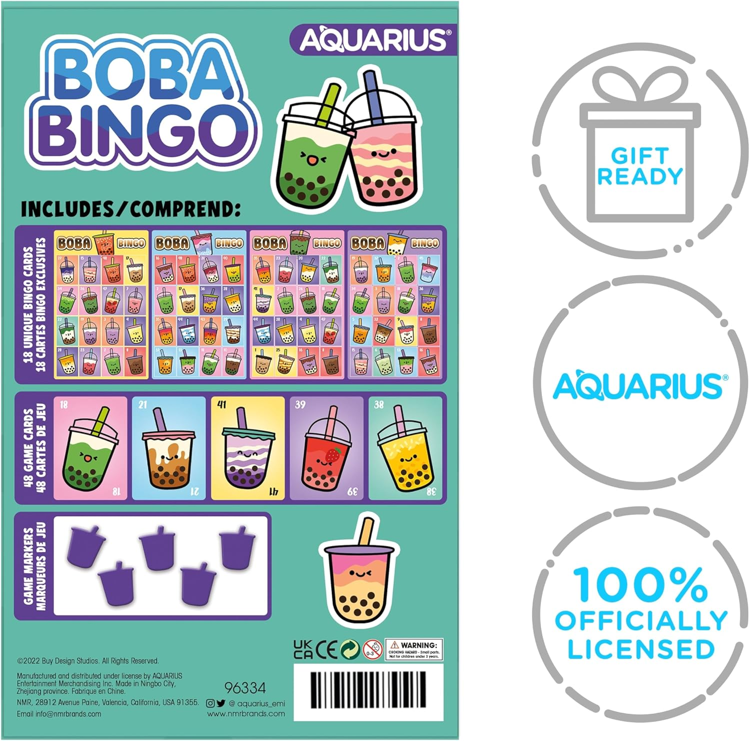 Aquarius Boba Family Bingo Board Game image number 4