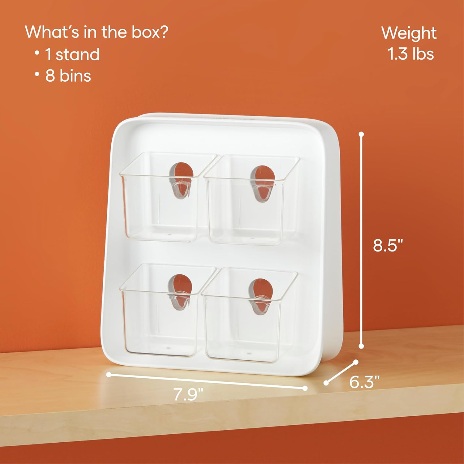 Youcopia Teastand Tea Bag Organizer with Clear Removable Bins, Cabinet or Pantry Storage Caddy, 120-Bag image number 1