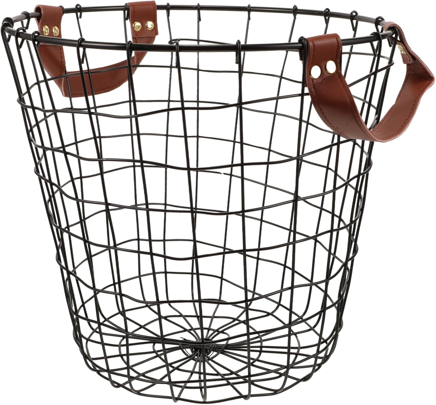 Large Capacity Firewood Basket Wrought Iron Storage Camping Supplies Outdoor Decor