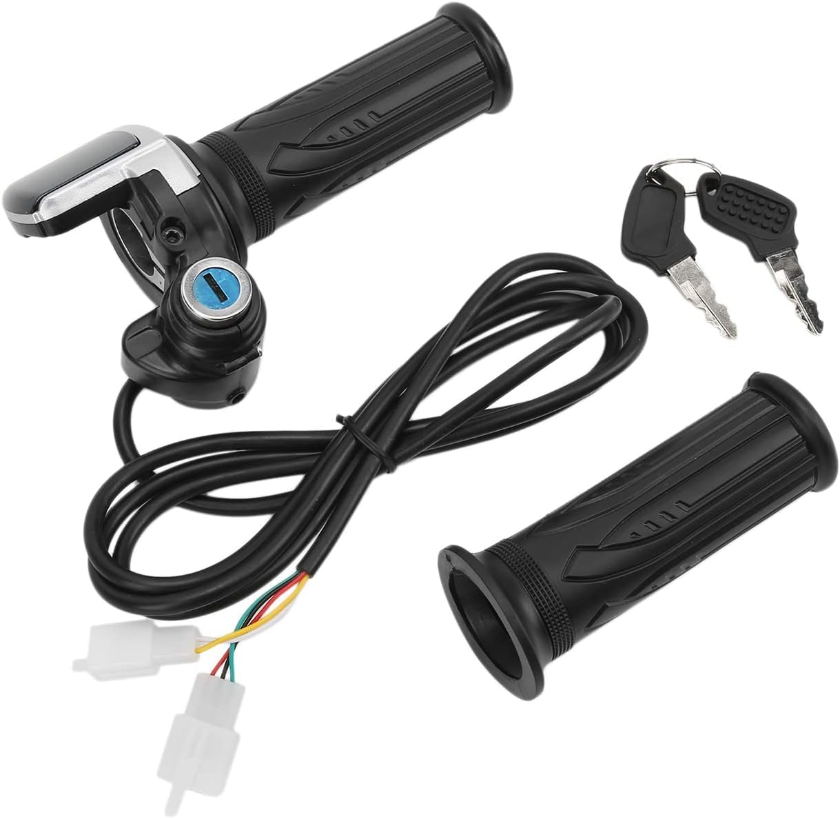Electric Bike Throttle, 48V Half-Twist Throttle Grip Lock Key Set LED Display Ebike Throttle for Ebike Motorcycle Scooter image number 2