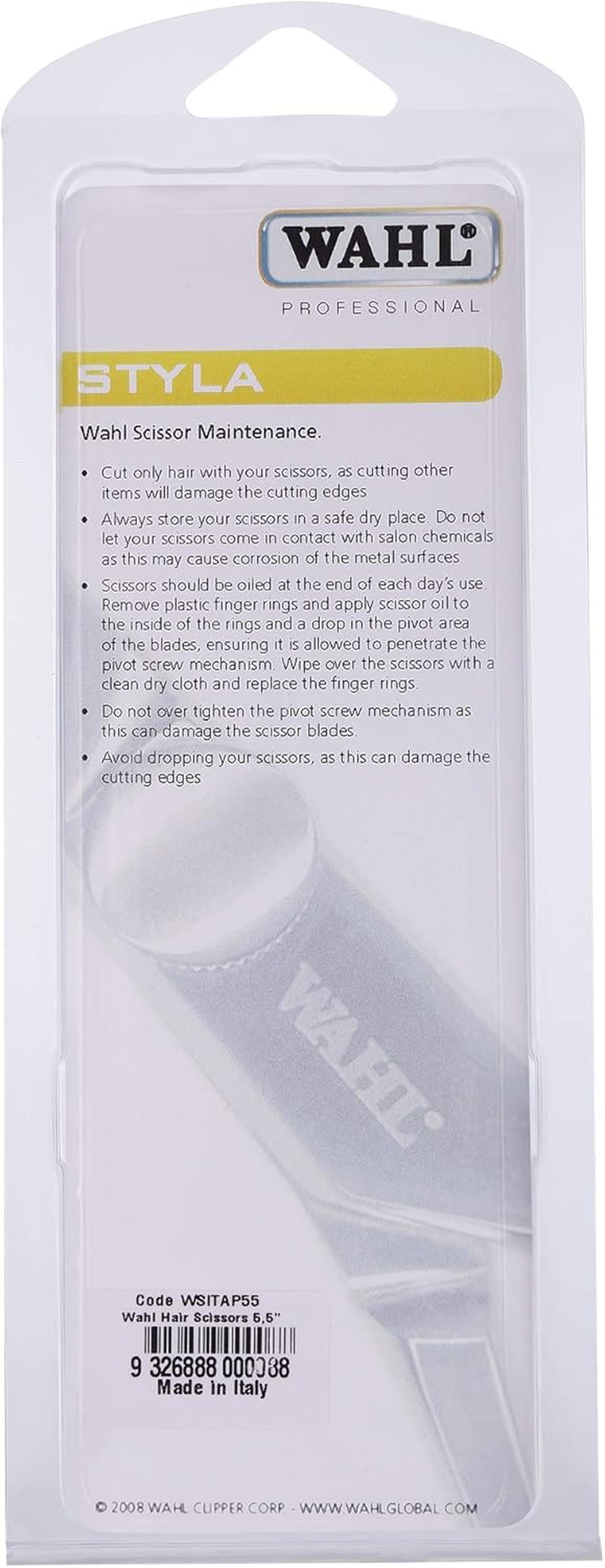 Wahl Italian Series Apprentice Hair Cutting Scissor, 5.5 Inch Size image number 5