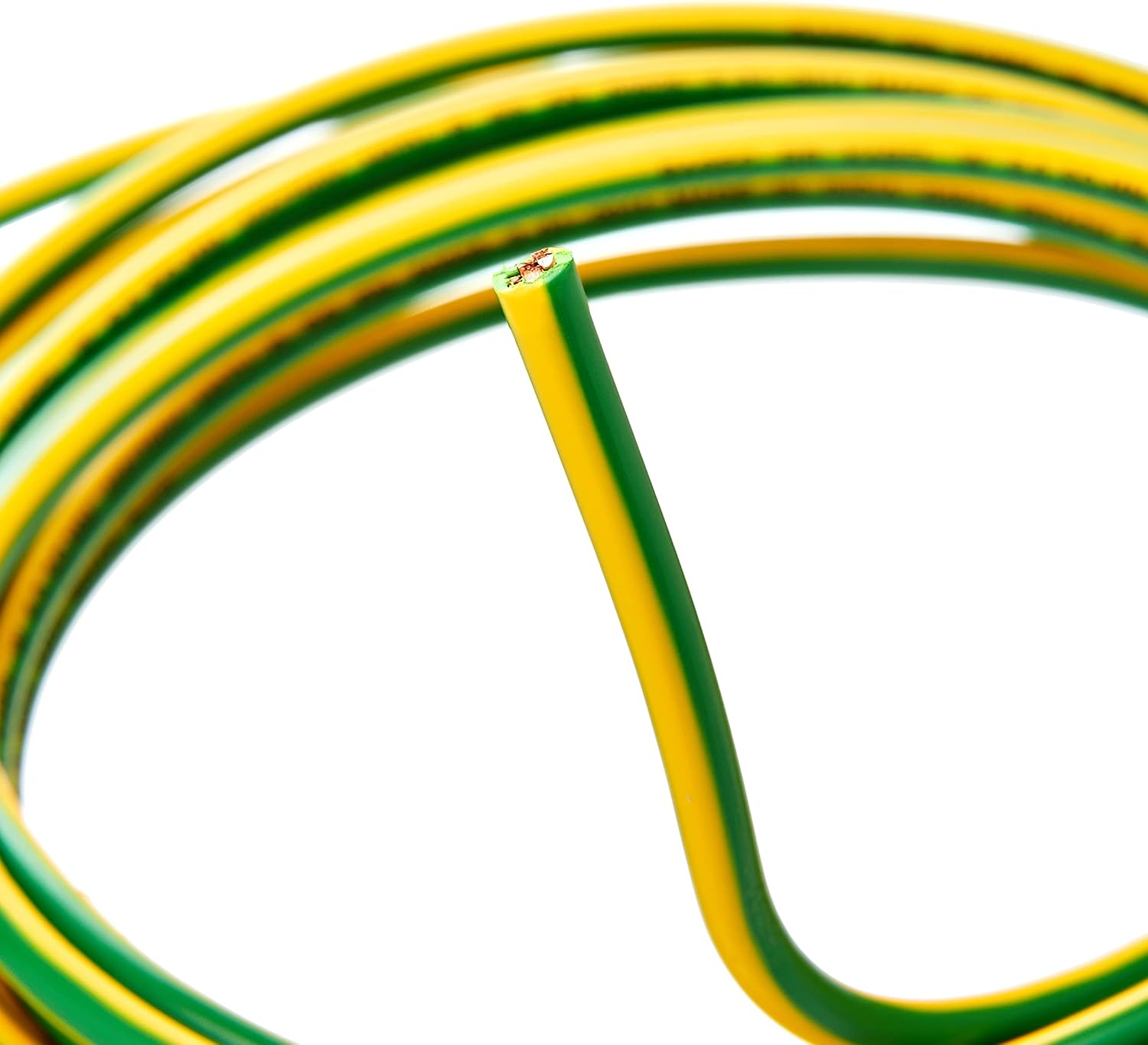 Merriway BH01518 Single Core round Earth Cable, 6491X 6.0Mm Yellow & Green, 5 Metres (16.5 Feet)
