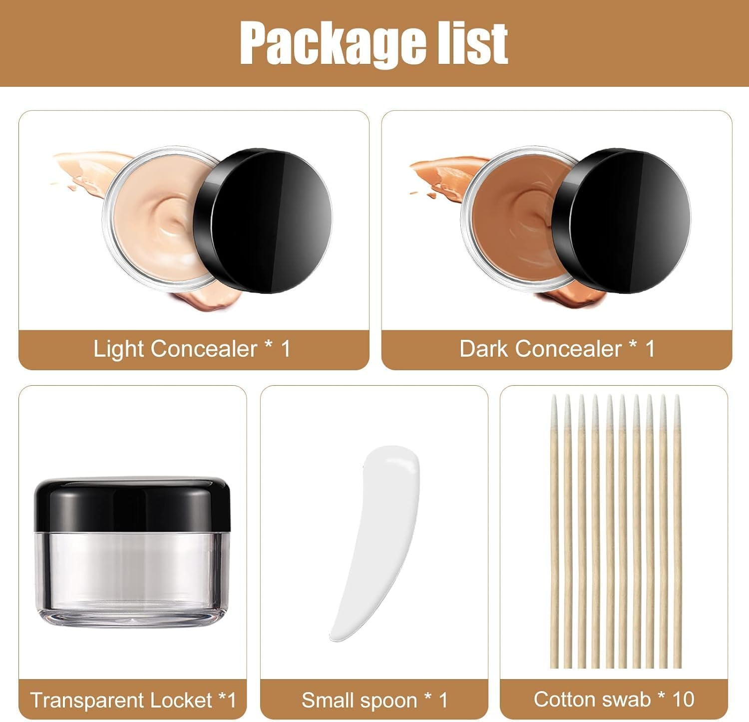 Tattoo Concealer, 2 Colors Tattoo Cover up Makeup Waterproof Sweatproof, Invisible Skin Concealer Set, Long Lasting Suitable for Tattoo, Dark Spots, Scars, Vitiligo image number 3