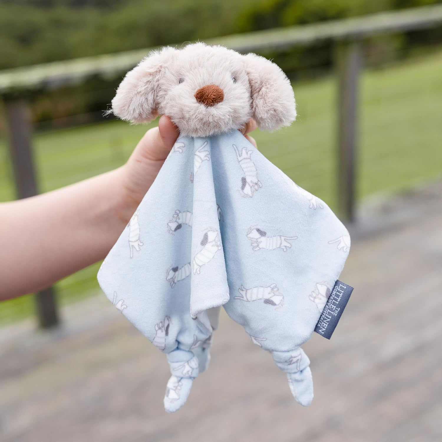 The Little Linen Company Lovie Comforter Security Blanket Baby Infant - Barklife Dog image number 2