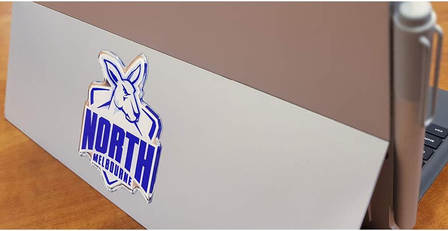 Fan Emblems AFL North Melbourne Kangaroos Lensed Chrome Supporter Logo Decal