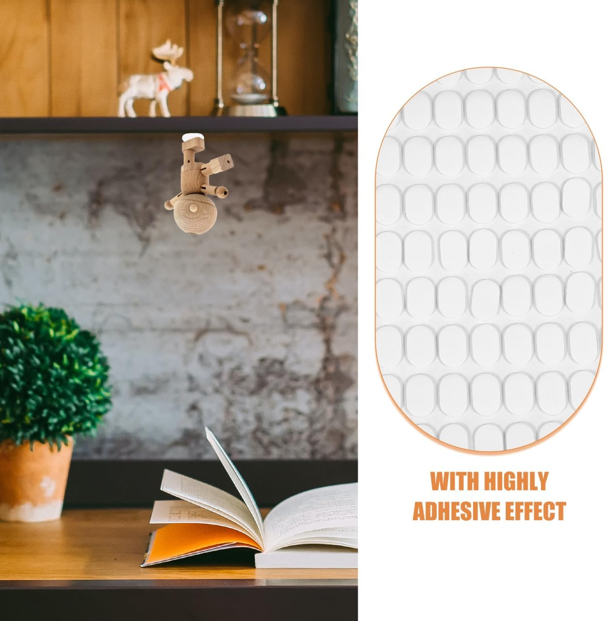 500 Pcs Gel Dots Removable Putty for Museum Crafting Tape Adhesive Tack for Museum Adhesive Foam Dots Removable Tack for Museum Clear Tack for Museum Nano Glue Double Peg Board image number 4