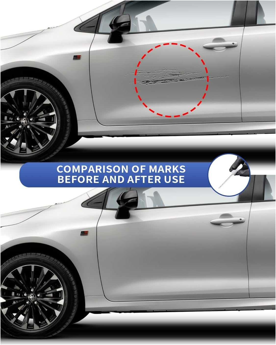 1F7 Classic Silver Metallic Touch up Paint Compatible with Toyota Exact Match Chips and Nicks Touch Up image number 3