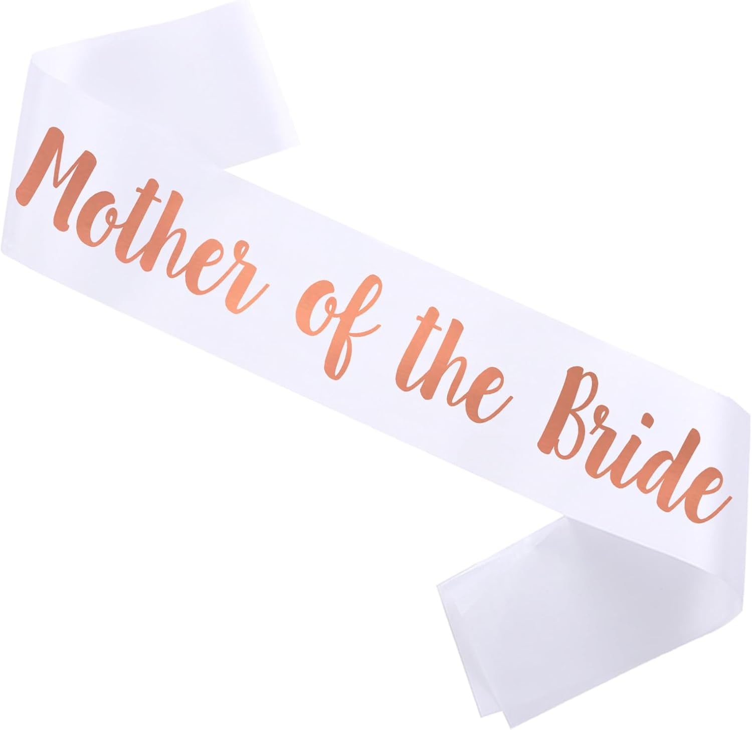 2 PACK Mother of the Bride and Groom Sashes, White Sash with Rose Letters Bachelorette Sashes for Mother Bridal Shower Supplies Wedding Accessories image number 2