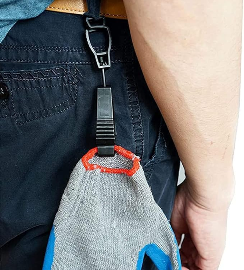 12 Pcs Plastic Safety Work Glove Grabber Clips,Work Safety Clip Guard Labor Glove Keeper,Glove Clip Glove Grabber Clip Safety - Black image number 5