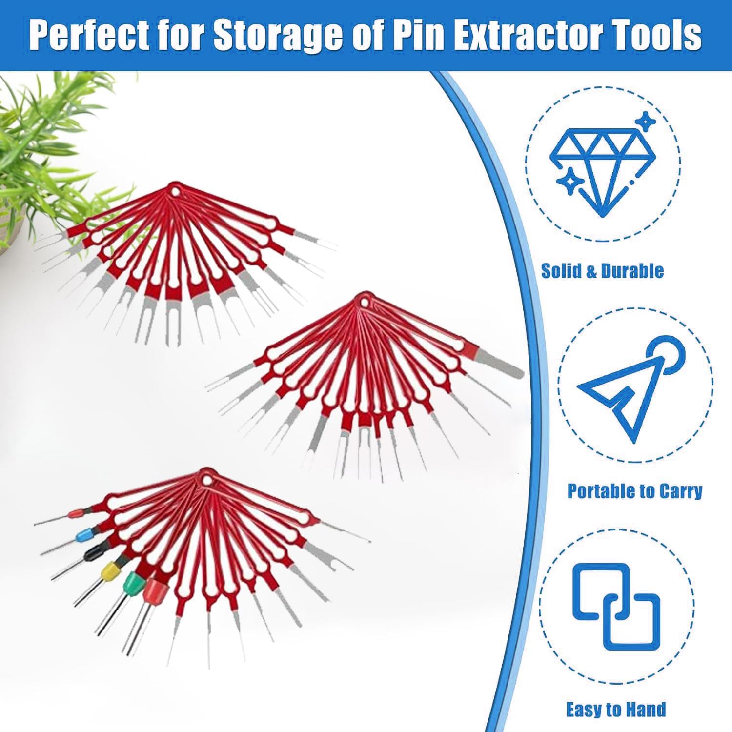IONPSHG 39Pcs Wire Harness Removal Toolterminal Ejector Kit Car Terminal Wire Harness Pin Extractor Tool Wiring Tools Connector Tools Electrical Terminal Removal Kit Terminal Extractor Tool image number 2