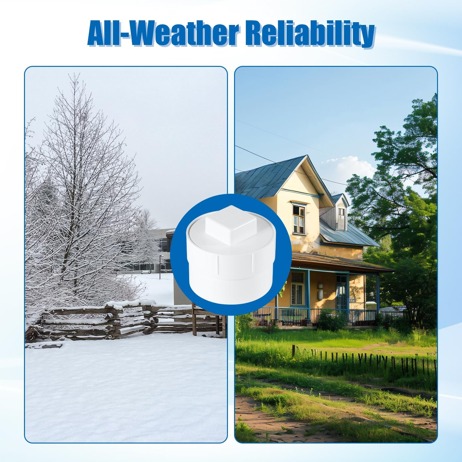 4" PVC Sewer Cleanout Adapter with Plug Pipe Fitting, DWV Flush Sewer Cleanout Cap Drainage Sewer Cleanout Cap for Drainage Piping System Outdoor Garden image number 4