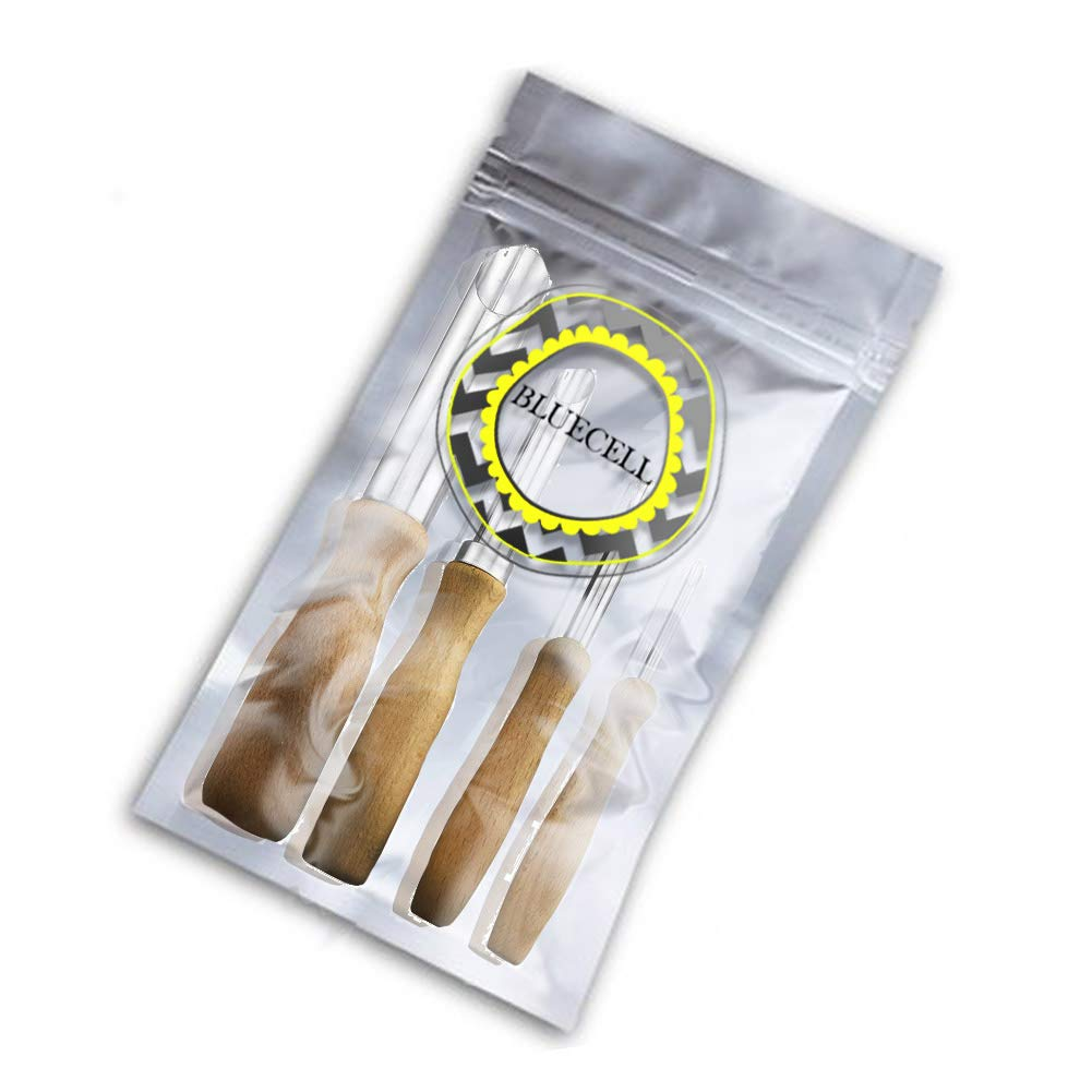 BCP Pack of 4 Stainless Steel and Wood Circular Clay Hole Cutters for Pottery and Sculpture image number 4