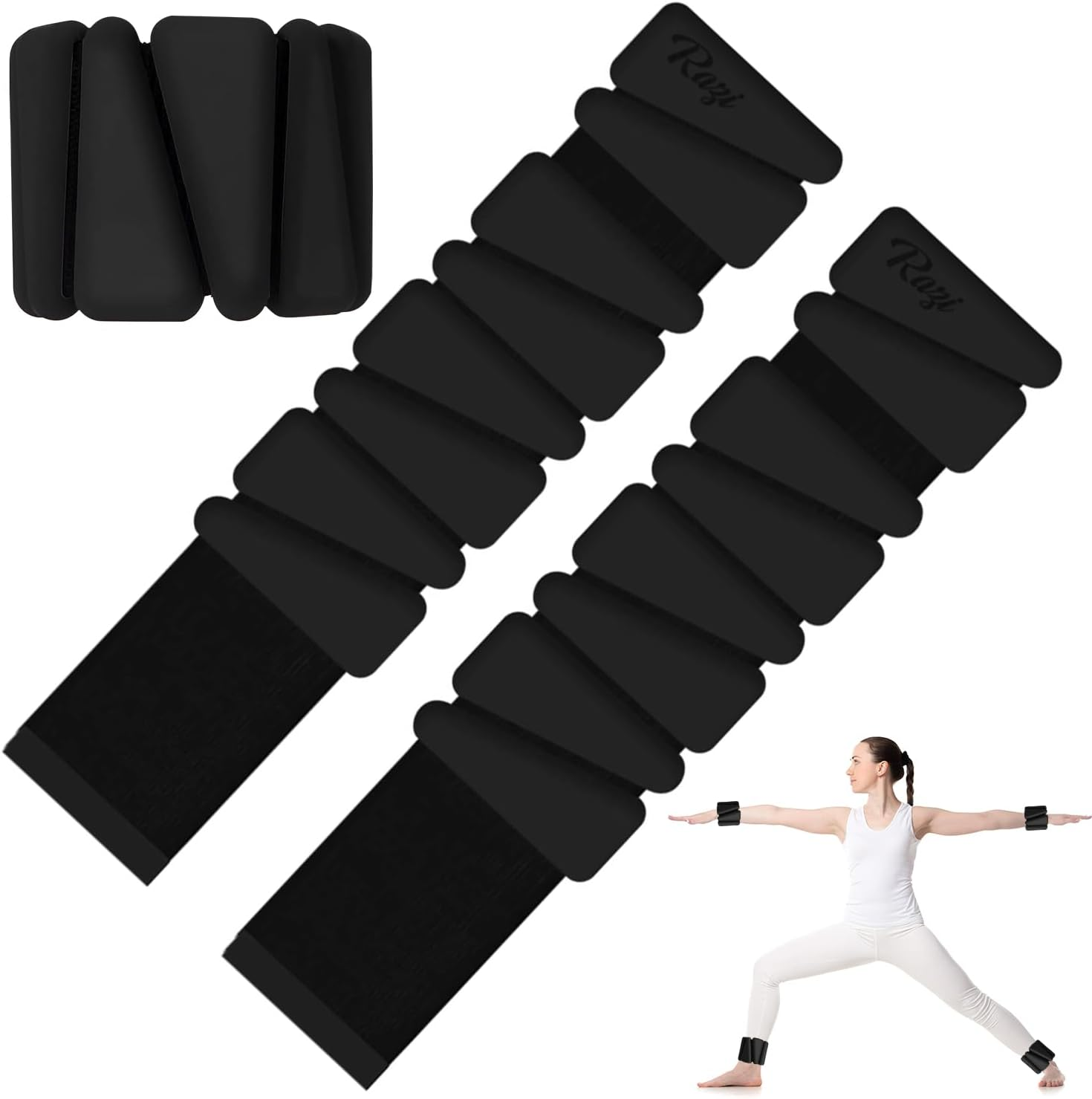 Ankle Weights, Wrist & Ankle Weights for Exercise/Home Gym, Use for Pilaties, Fitness, Weight Loss, Aerobics and Walking, Weighted Ankle Weights for Women and Men. 2 Pack, 2Ib