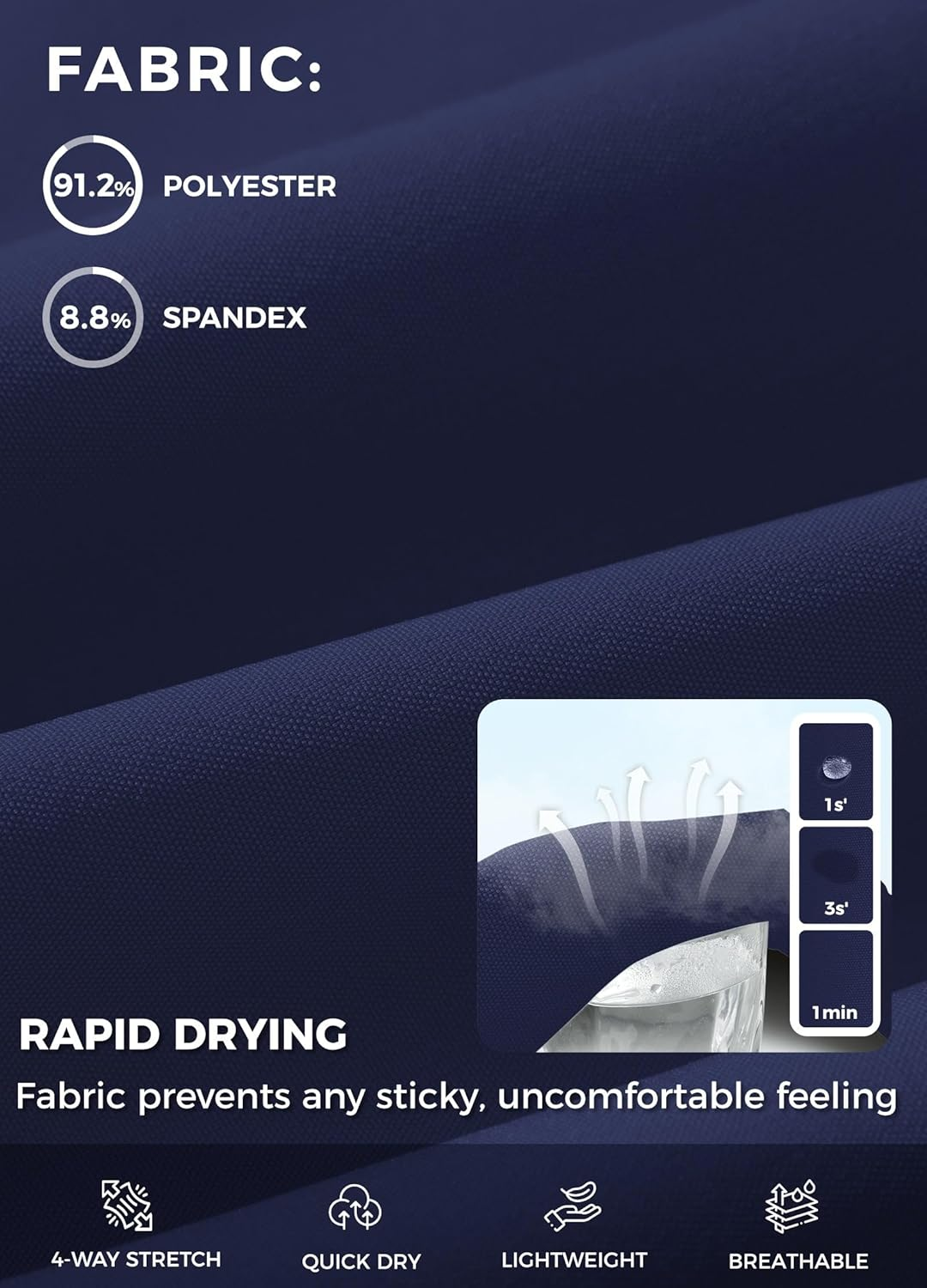 WILLIT Women'S 5" Athletic Running Shorts Quick Dry Workout Hiking Shorts High Waisted Active Shorts Zipper Pocket Navy Blue XL image number 5