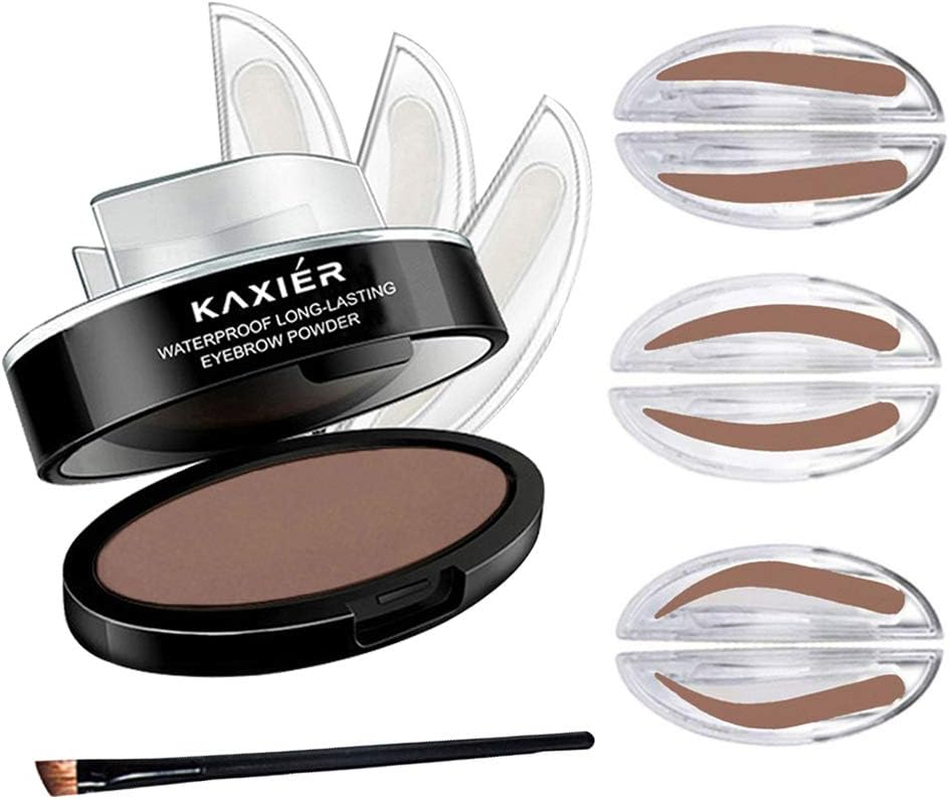 Gl-Turelifes Waterproof Eye Brow Stamp Powder Perfect Eyebrow Power Seal Nature Eye Brow Powder Delicate Shape Light Brown