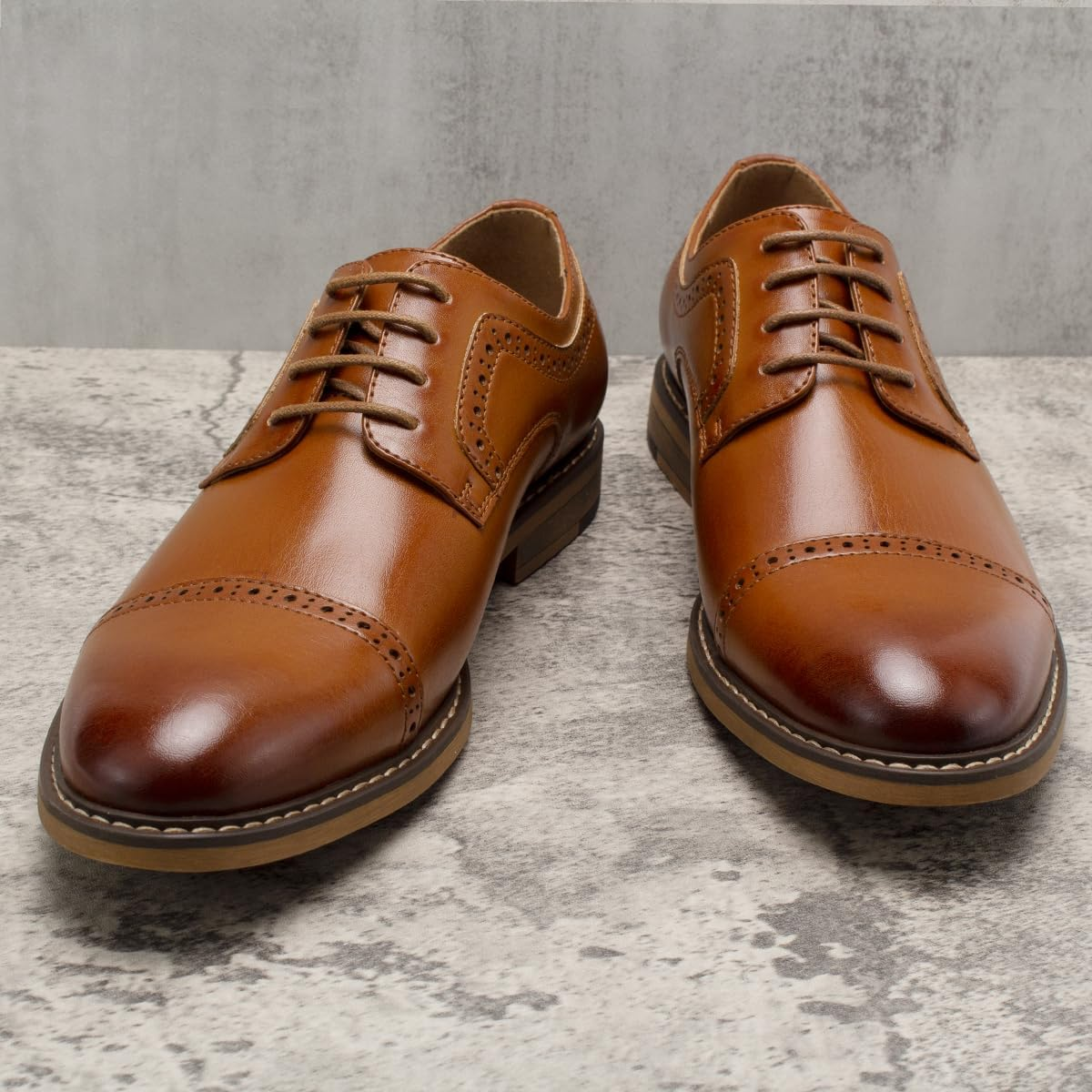 Temeshu Men'S Oxfords Lace up Casual Dress Shoes Classic Formal Modern Business Shoes