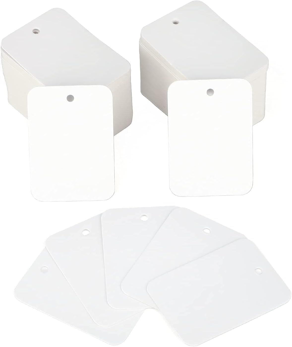 Jijacraft 1000Pcs Price Tags, White Clothing Tags for Retail, Small Kraft Paper Tags for Labeling Price, Size, Number, Writable Price Tags for Business Supplies Selling Jewlry, Clothes (1.9" X 1.4")