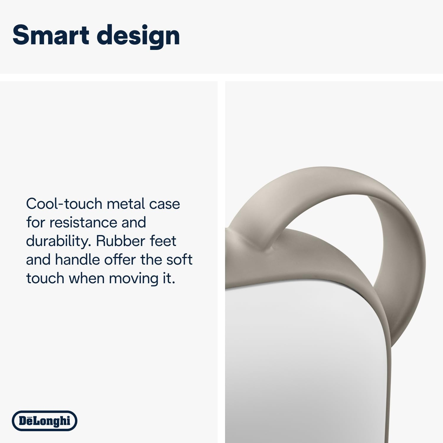 De'Longhi Capsule Fit HFS70B24.WH, Fan Heater, Quiet Heater with Functional Design, Vertical and Horizontal Positioning, Safety Thermostat, 3 Fan Settings, 2400W, White image number 3