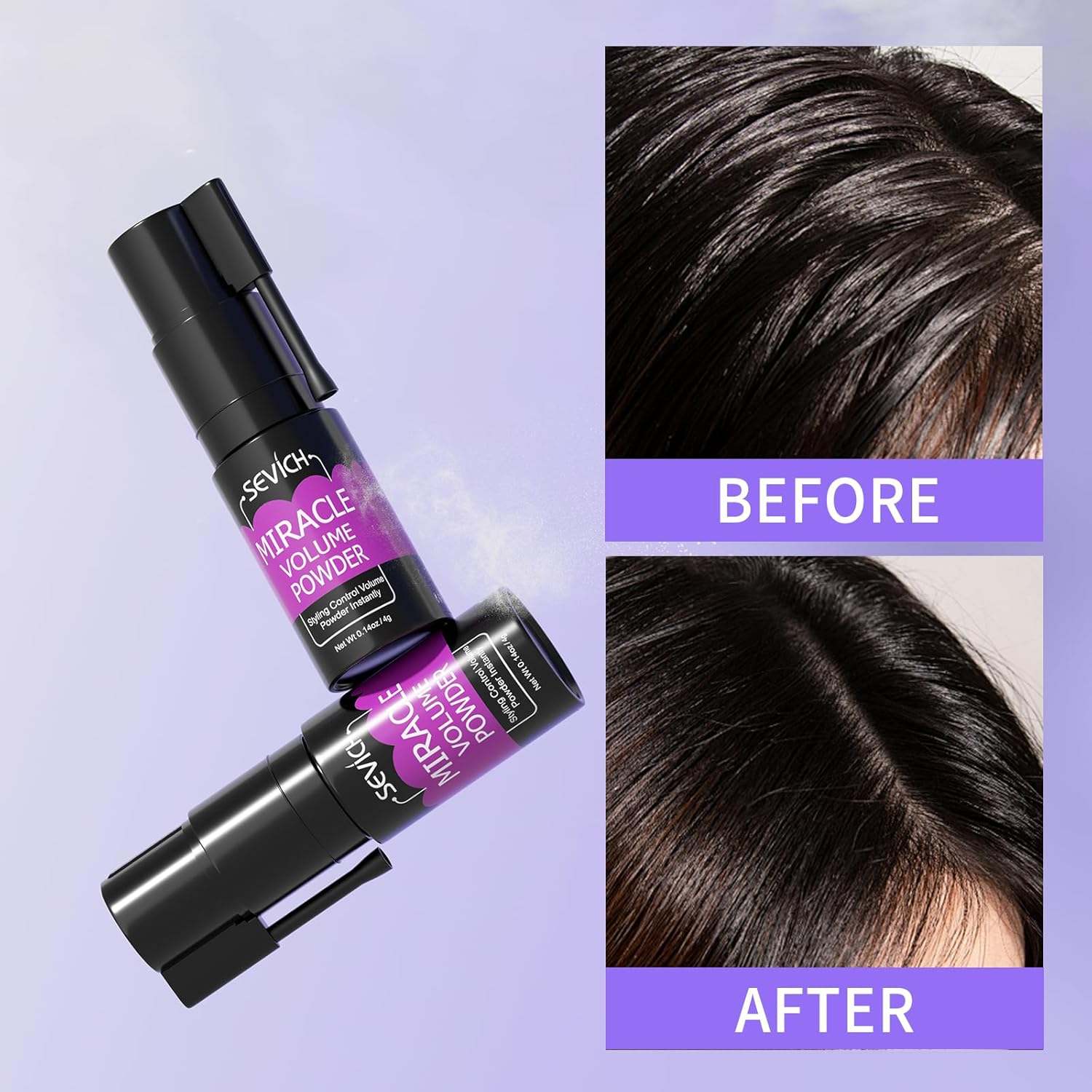 SEVICH Texture Powder for Men & Women,Instant Volumizing & Styling Powder,No Greasy Residue,360&deg; Spray Design,Travel Size,4G image number 3