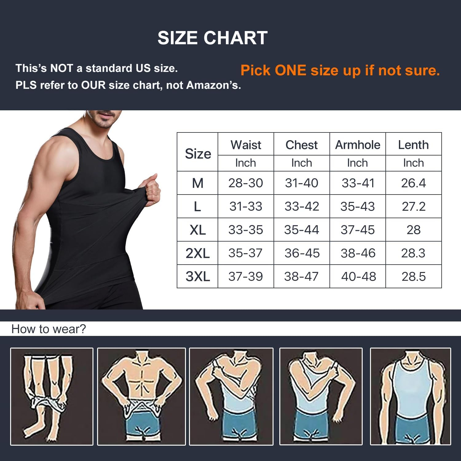 Lgtfy Mens Slimming Body Shaper Vest, Gynecomastia Compression Shirts, Tummy Control Undershirts - Change in Seconds image number 2