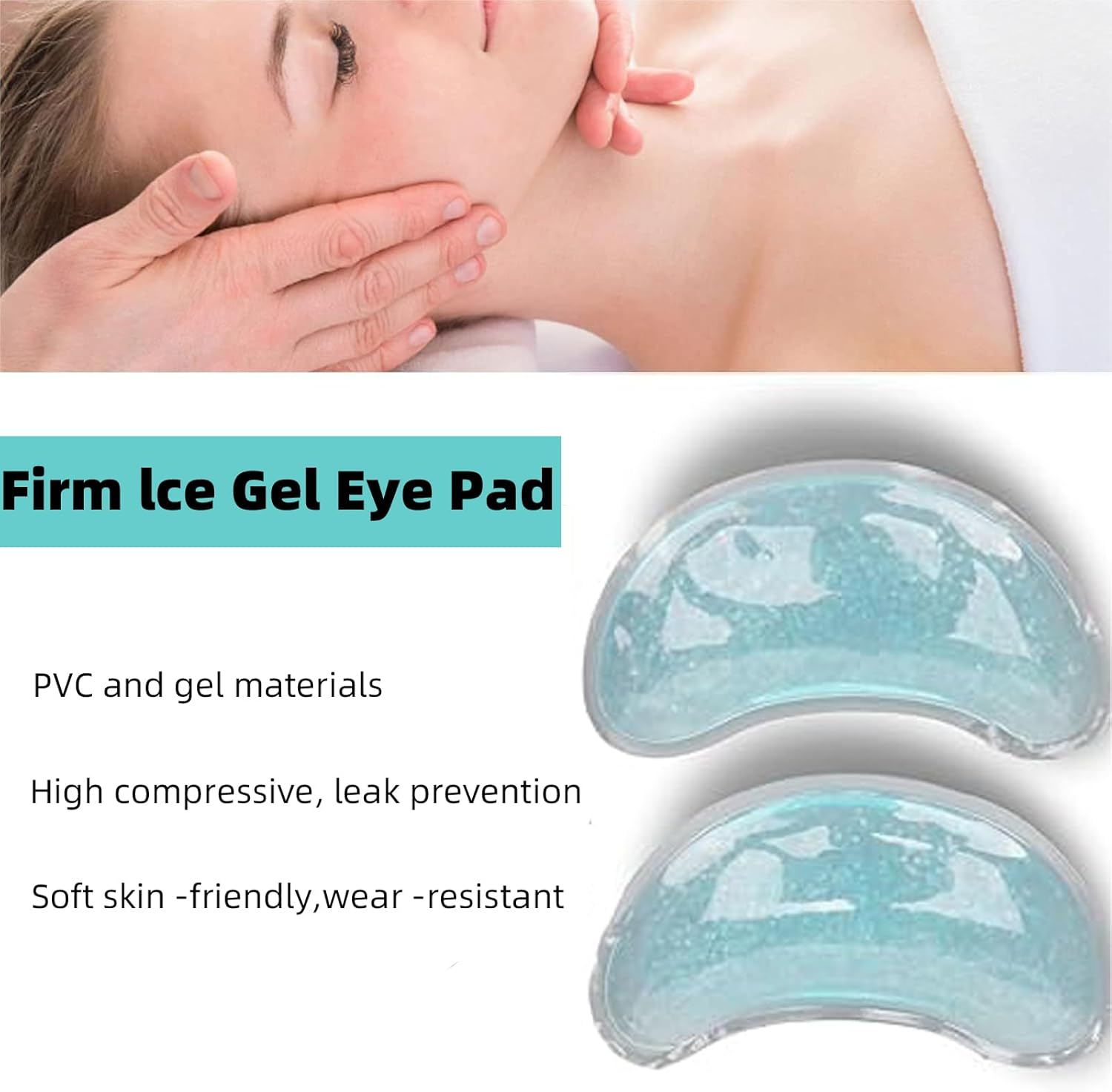 Suytvenxau Gel Eye Pad, Reusable Cooling Pads for Under-Eye Hot & Cold Treatment, Patches Mask for Strain, Swelling & Redness image number 3
